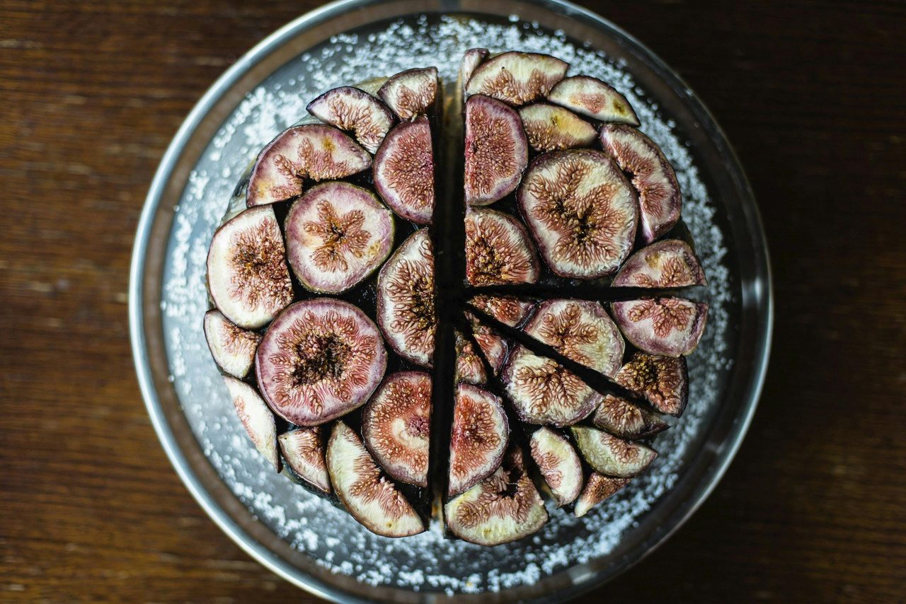 Local fresh fig cake. A great example of our paddock to plate philosophy!
