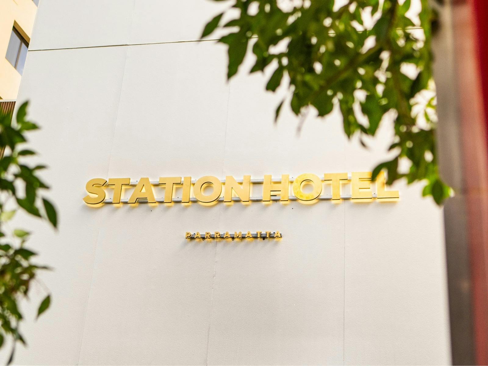 Front Signage at Station Hotel Parramatta