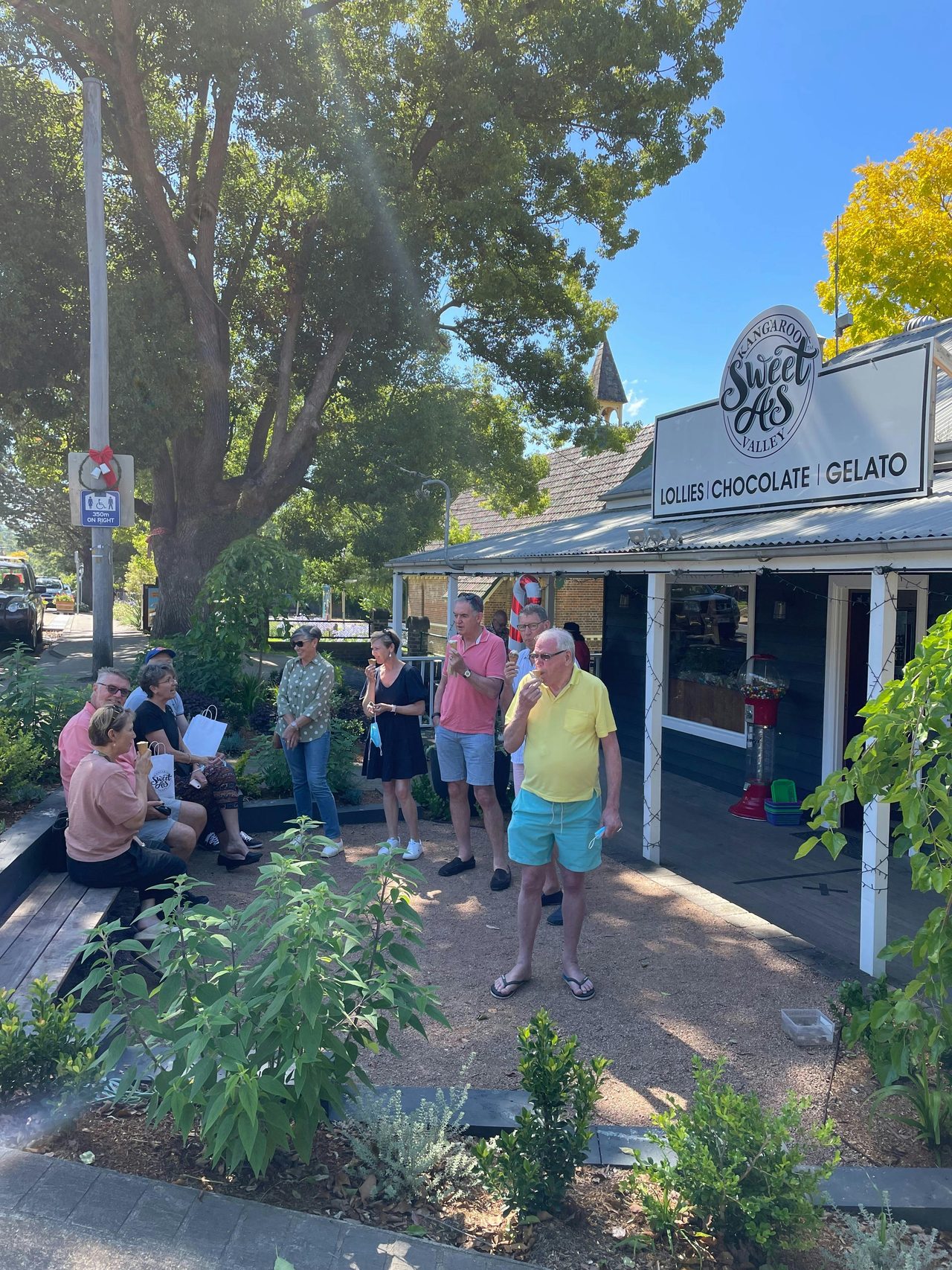 Enjoying the new garden at Sweet As Kangaroo Valley
