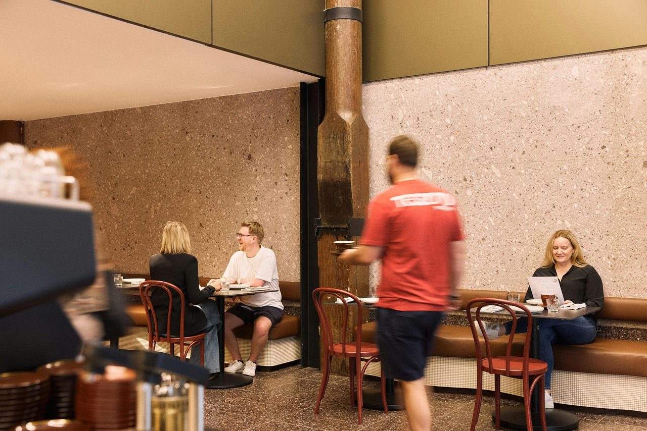 essuto Sydney inside the York & Co. lobby at 32-34 York St in the Sydney CBD