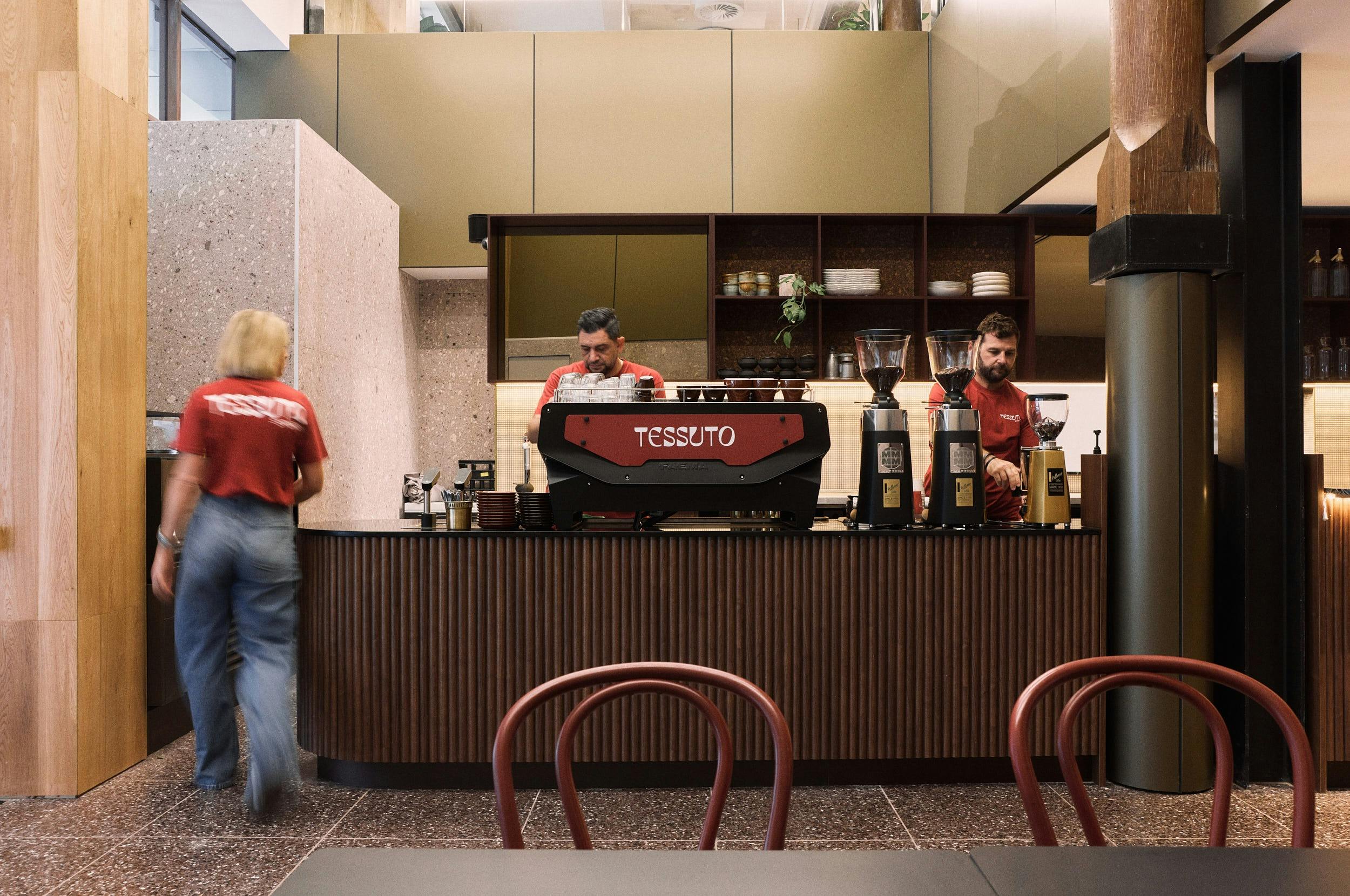 essuto Sydney inside the York & Co. lobby at 32-34 York St in the Sydney CBD