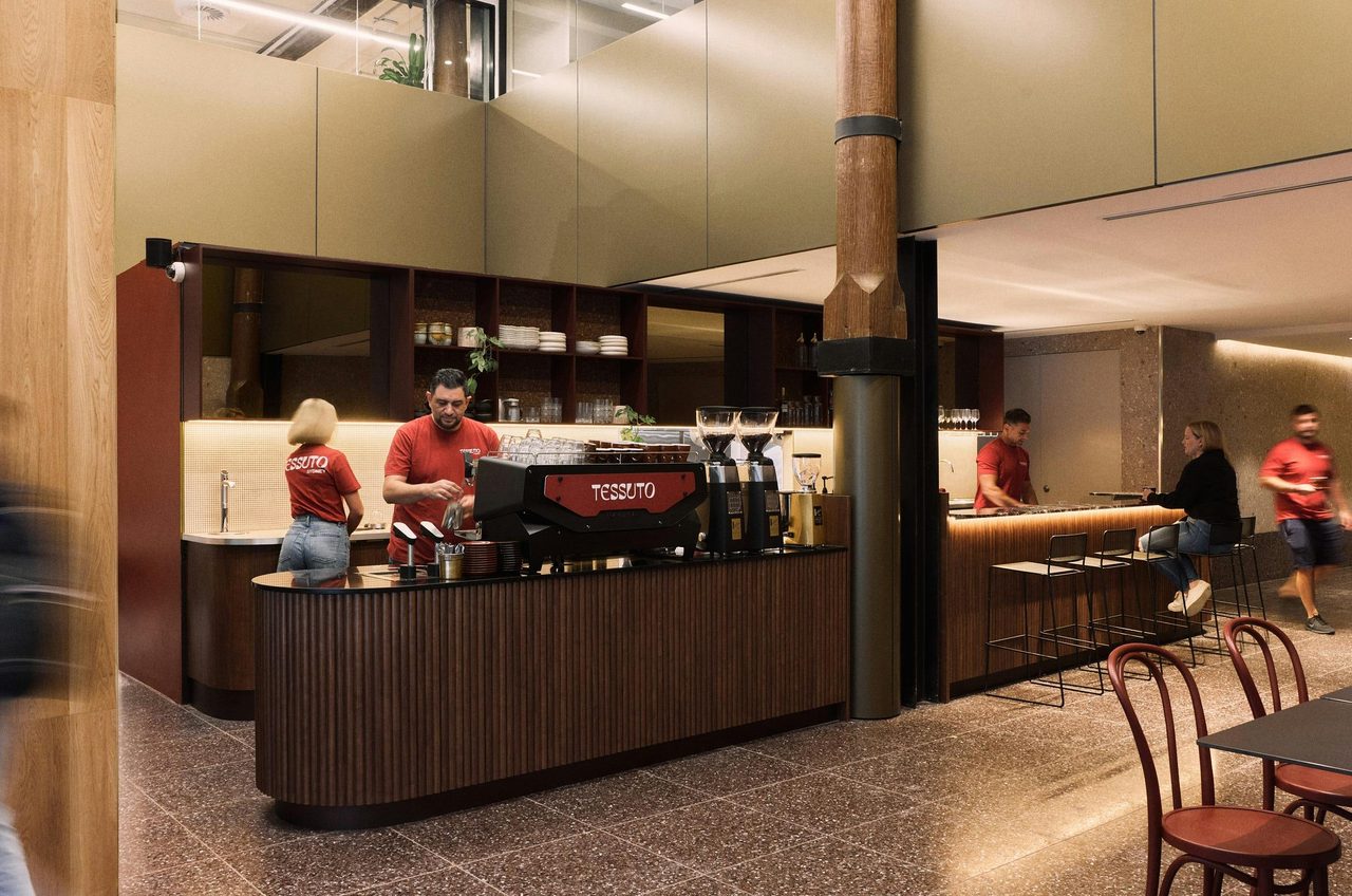 essuto Sydney inside the York & Co. lobby at 32-34 York St in the Sydney CBD