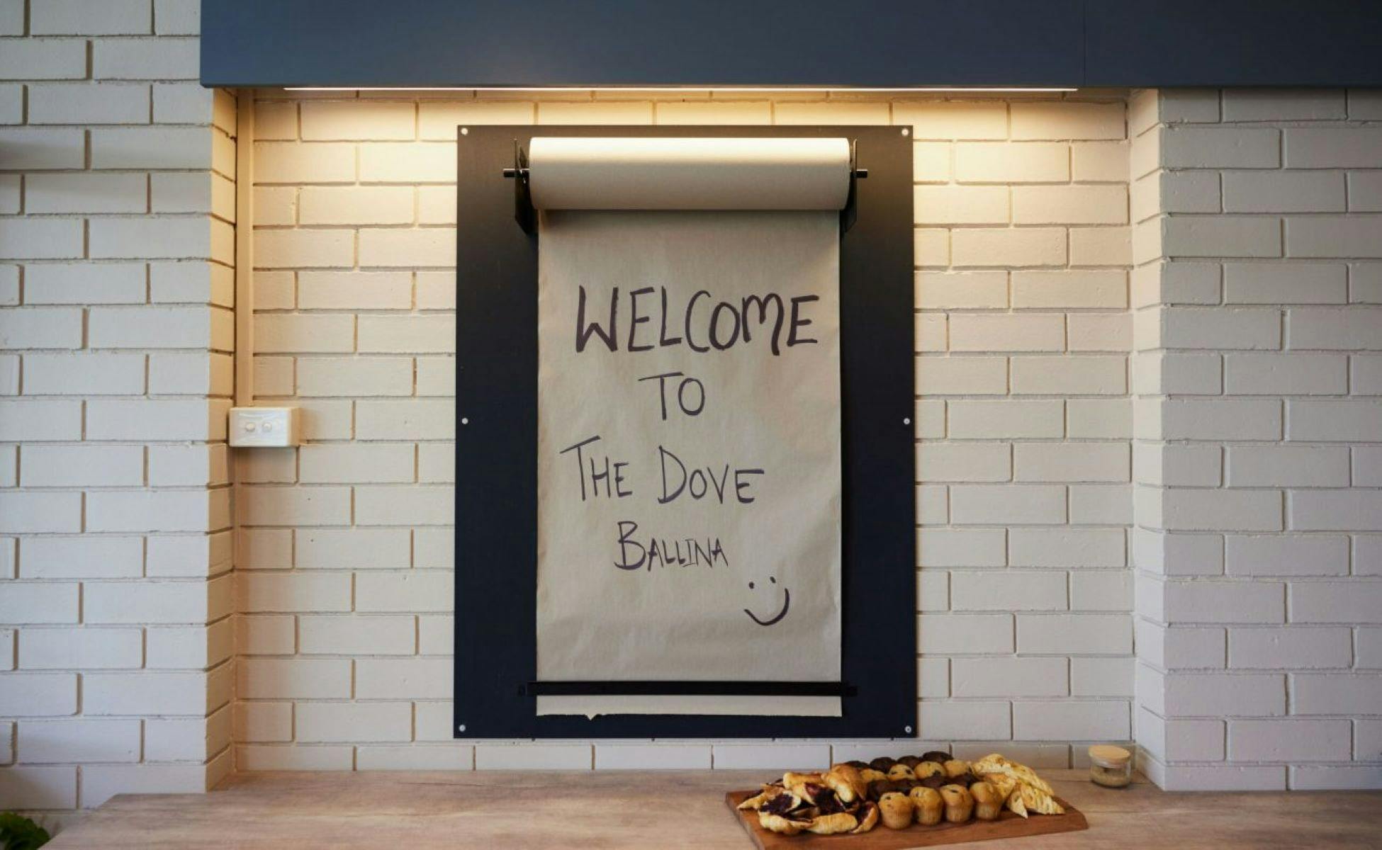 Text on butchers paper