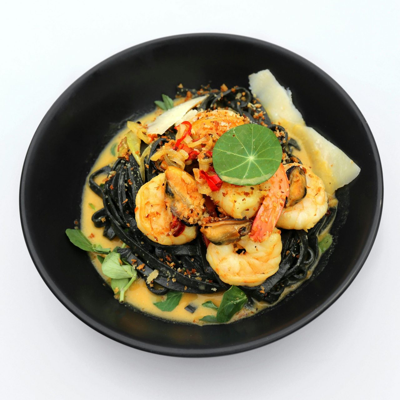 The Butter Factory Restaurant Pyree Rustic Seasonal Menu Squid Ink Linguine