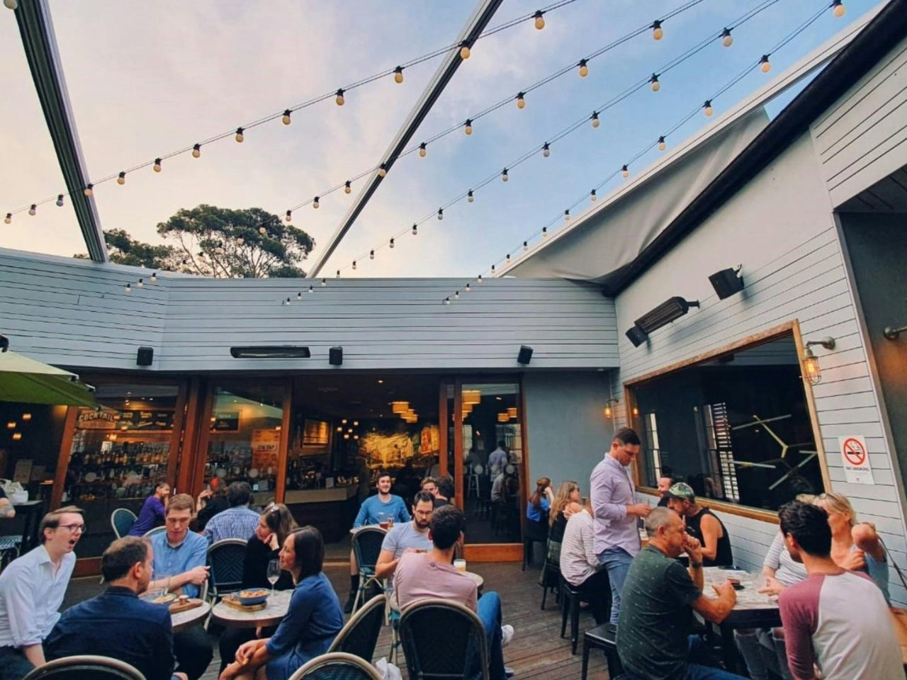 Rooftop beer garden