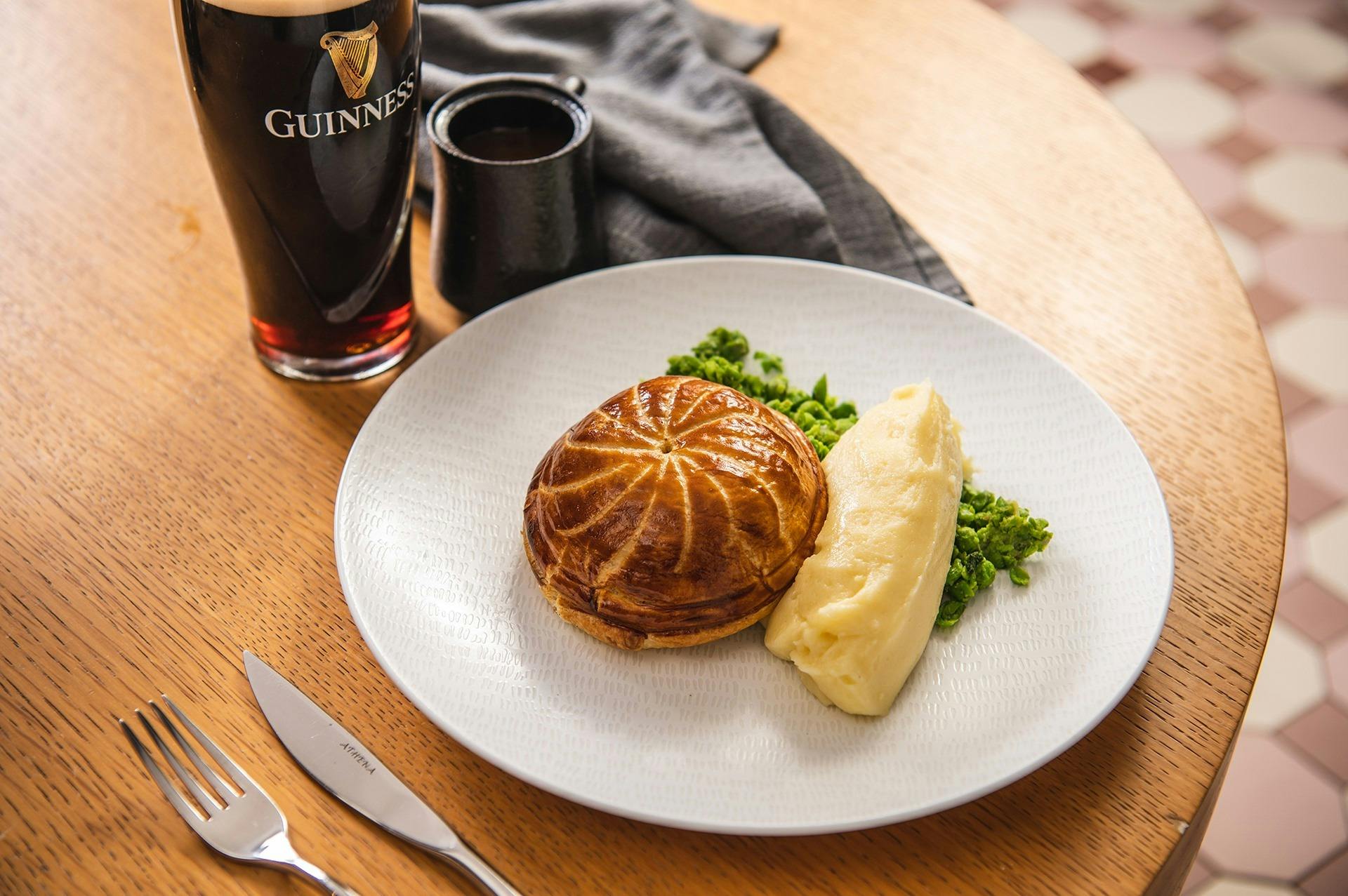 Beef and Guinness Pie and The Dove and Shears