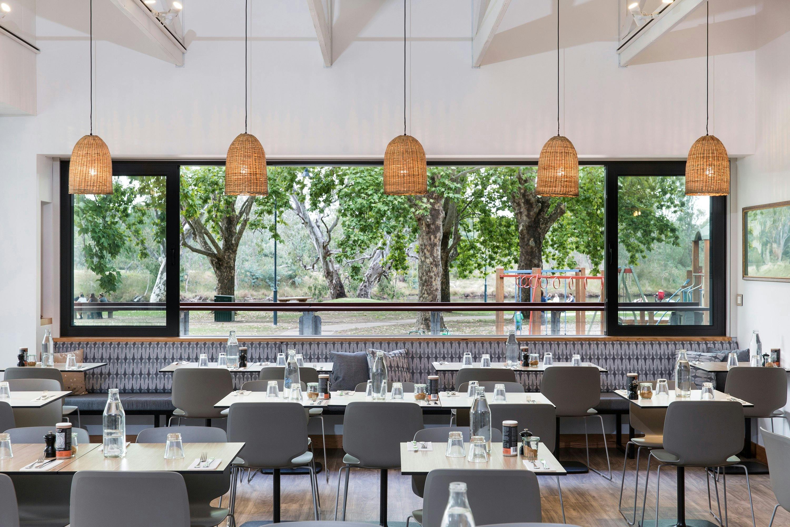 The River Deck outlook onto children's playground
