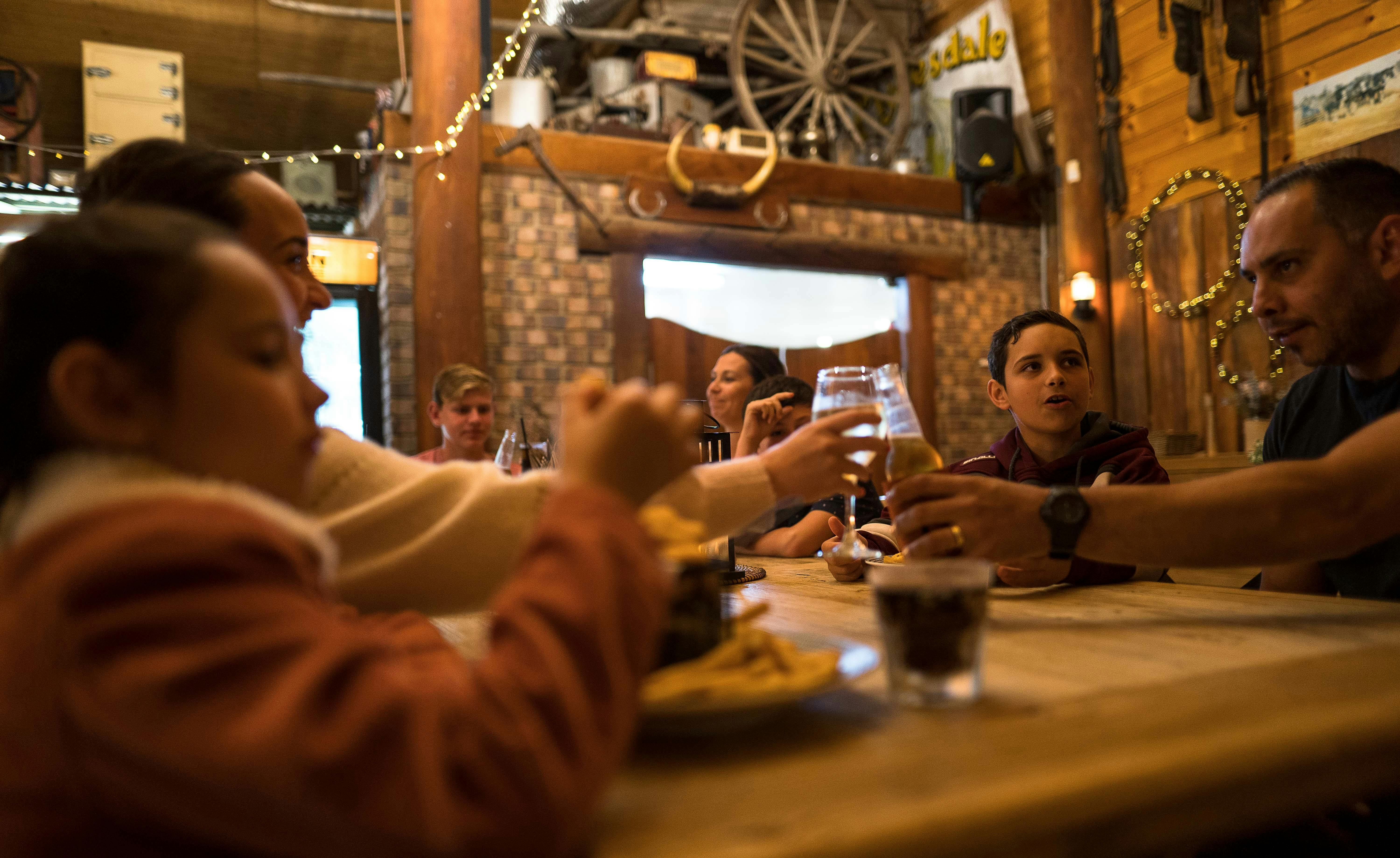 Family having dinner
