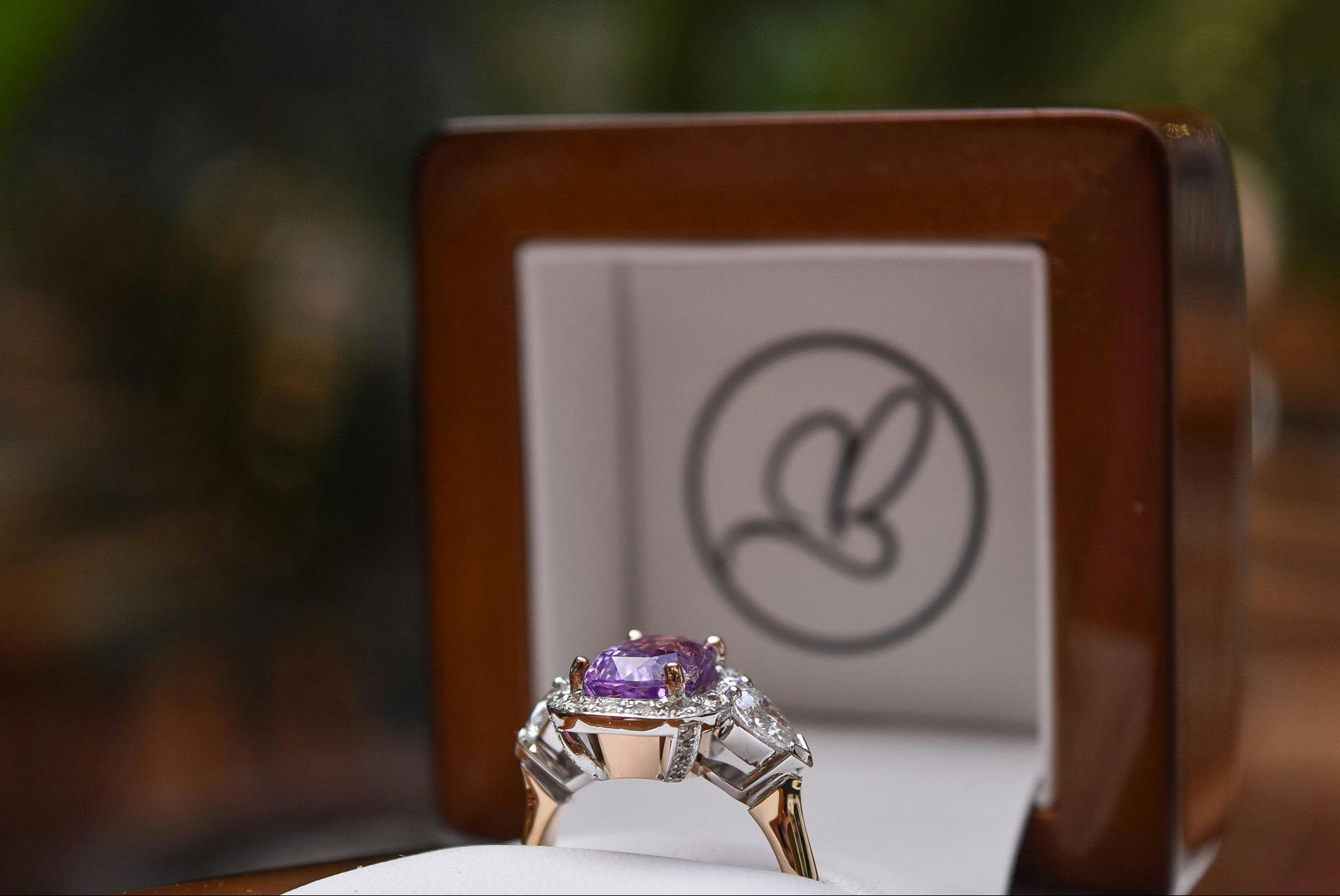 Purple Sapphire & Diamond Ring