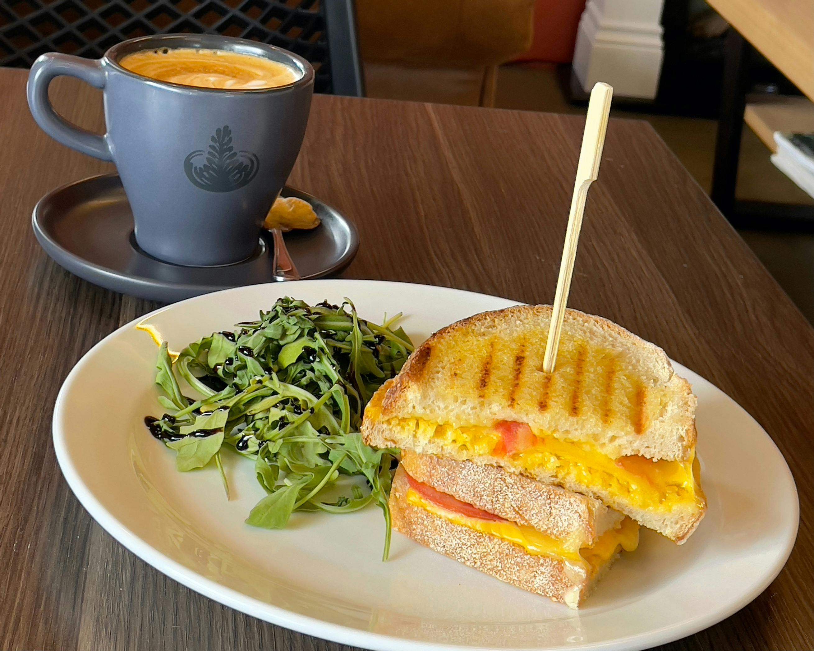 Toasted Sandwich & Coffee - The Lazy George Cafe