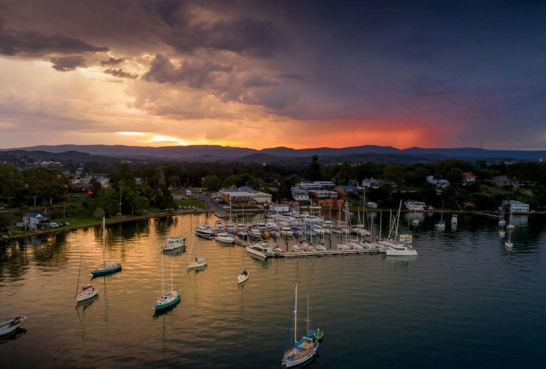 Royal Motor Yacht Club at dusk