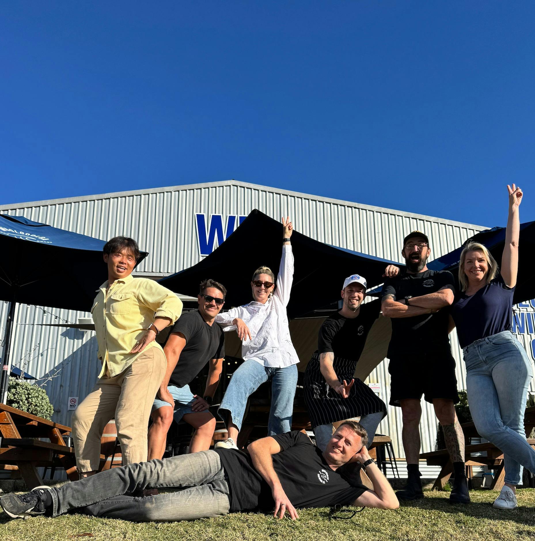 Brewery Team on lawn