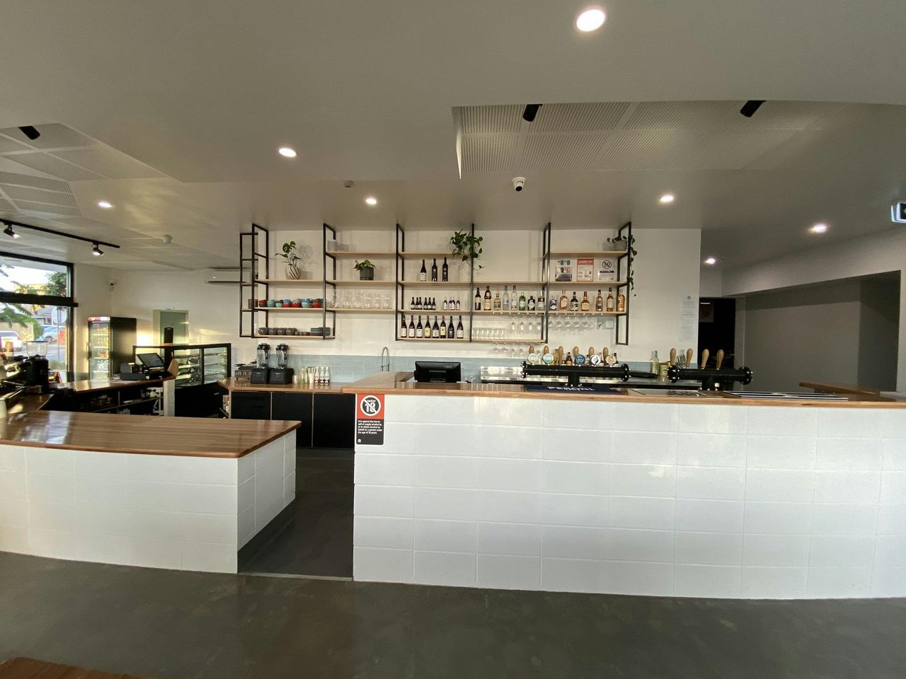 Showing the bar and an array of drinks featured.