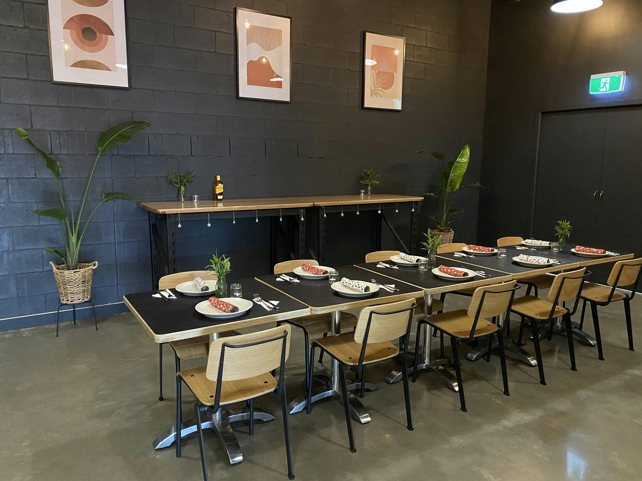 Tables arranged ready for customers