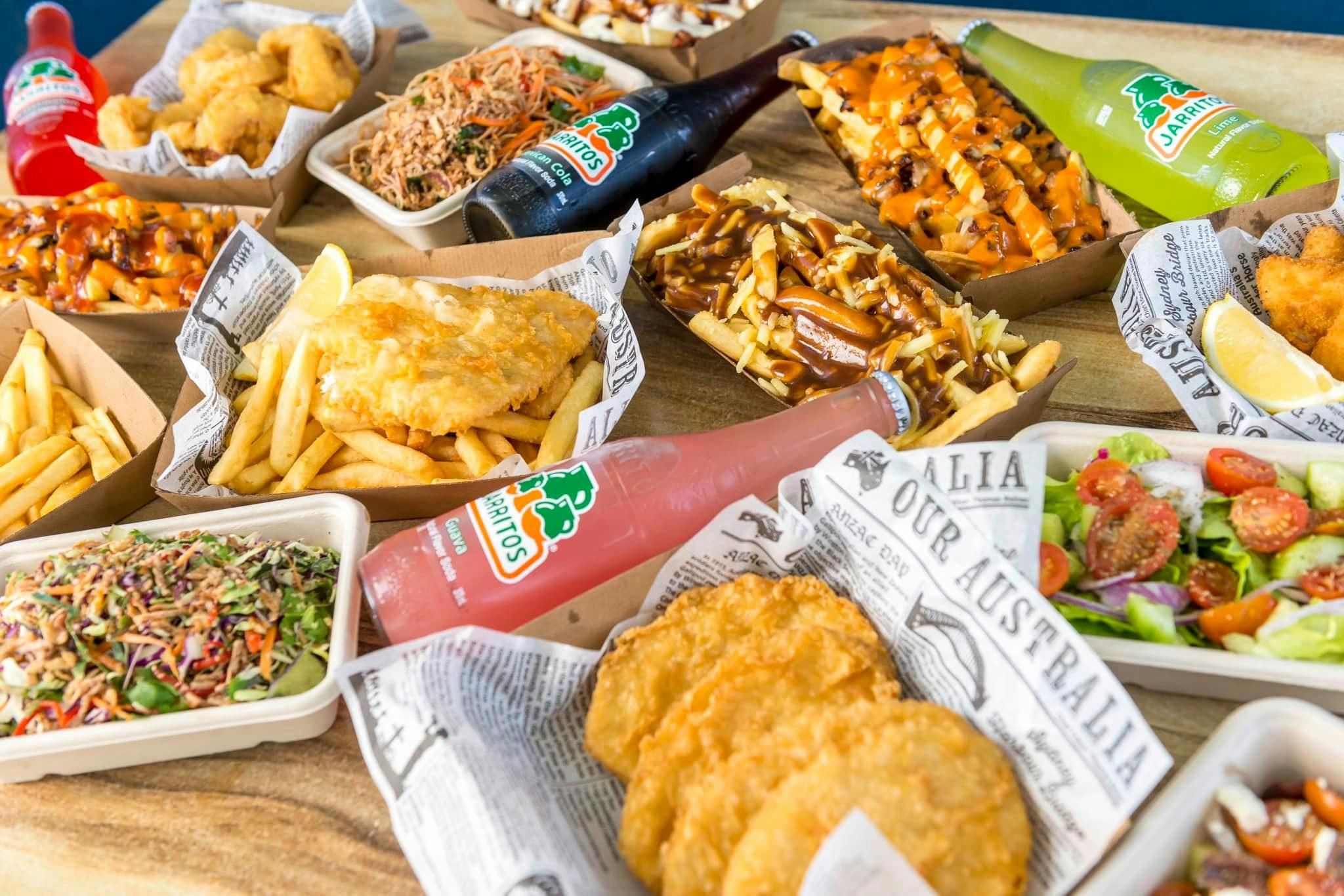 Smorgasbord of food selections