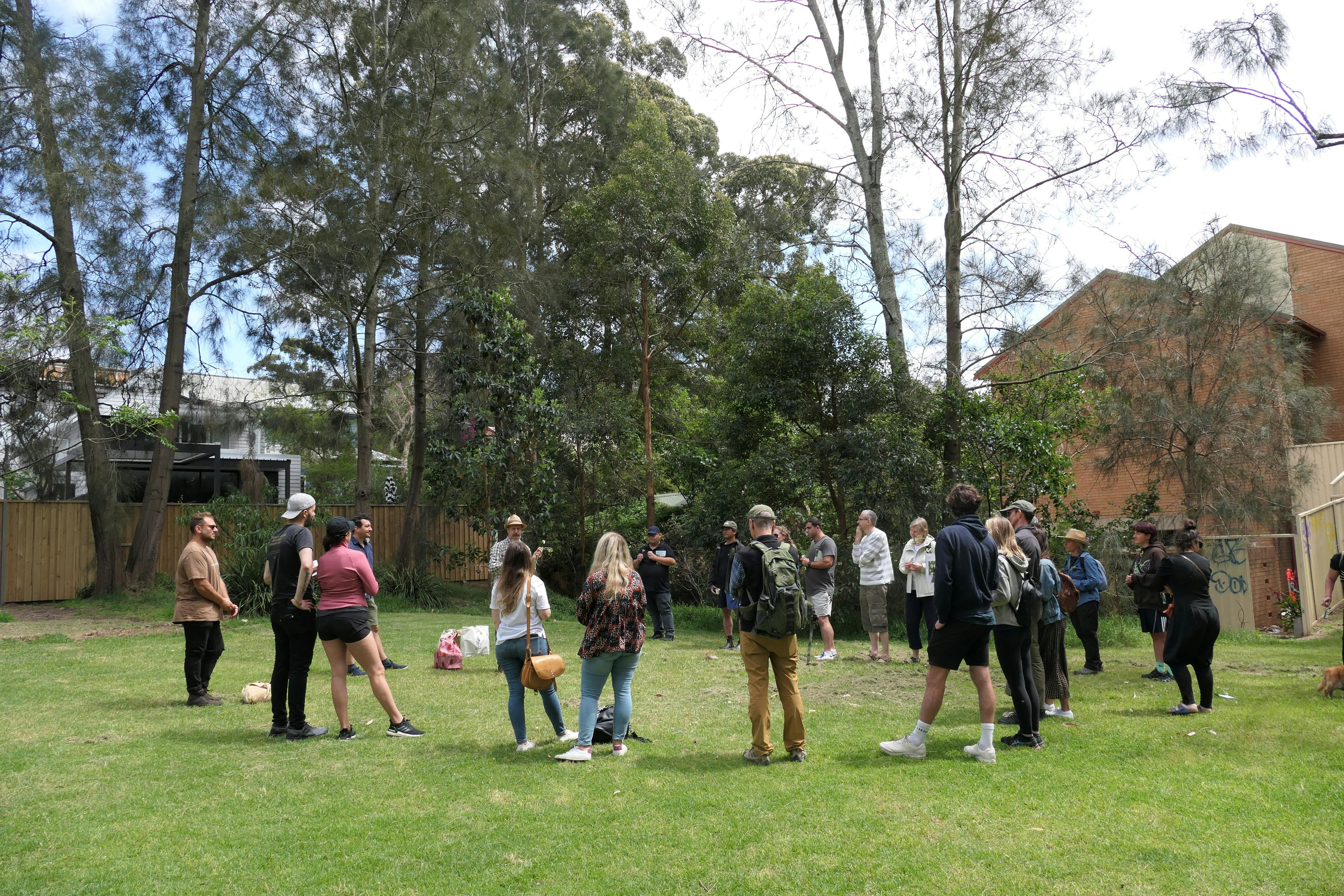 a group of people on a tour