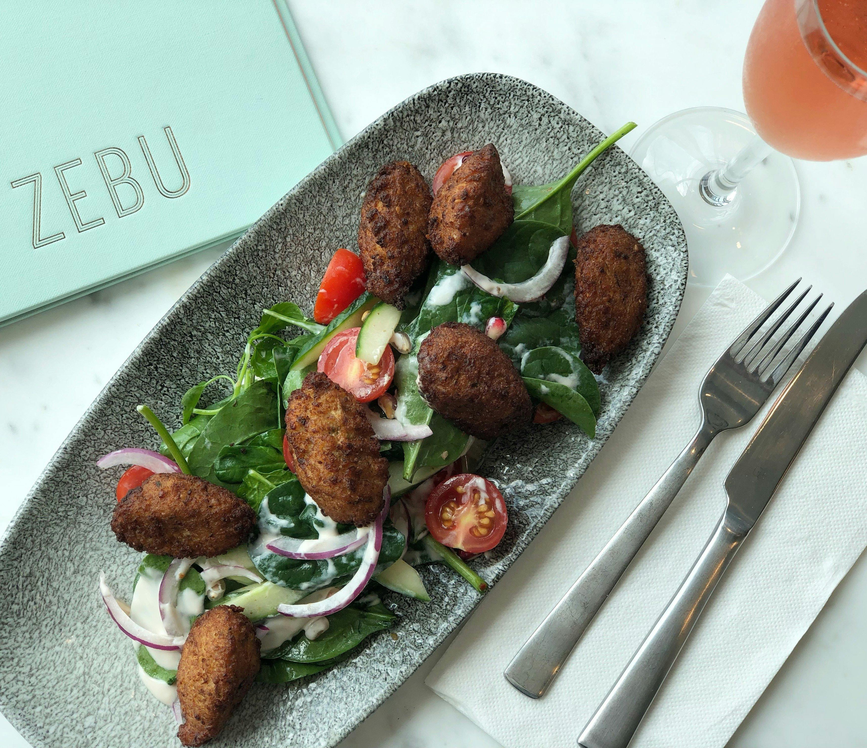 Cauliflower & haloumi fritters