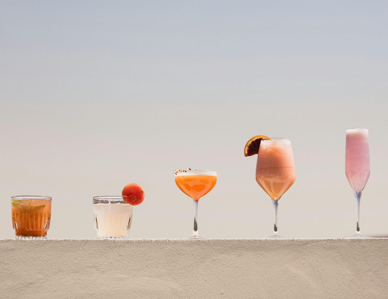 cocktails at Theo's rooftop