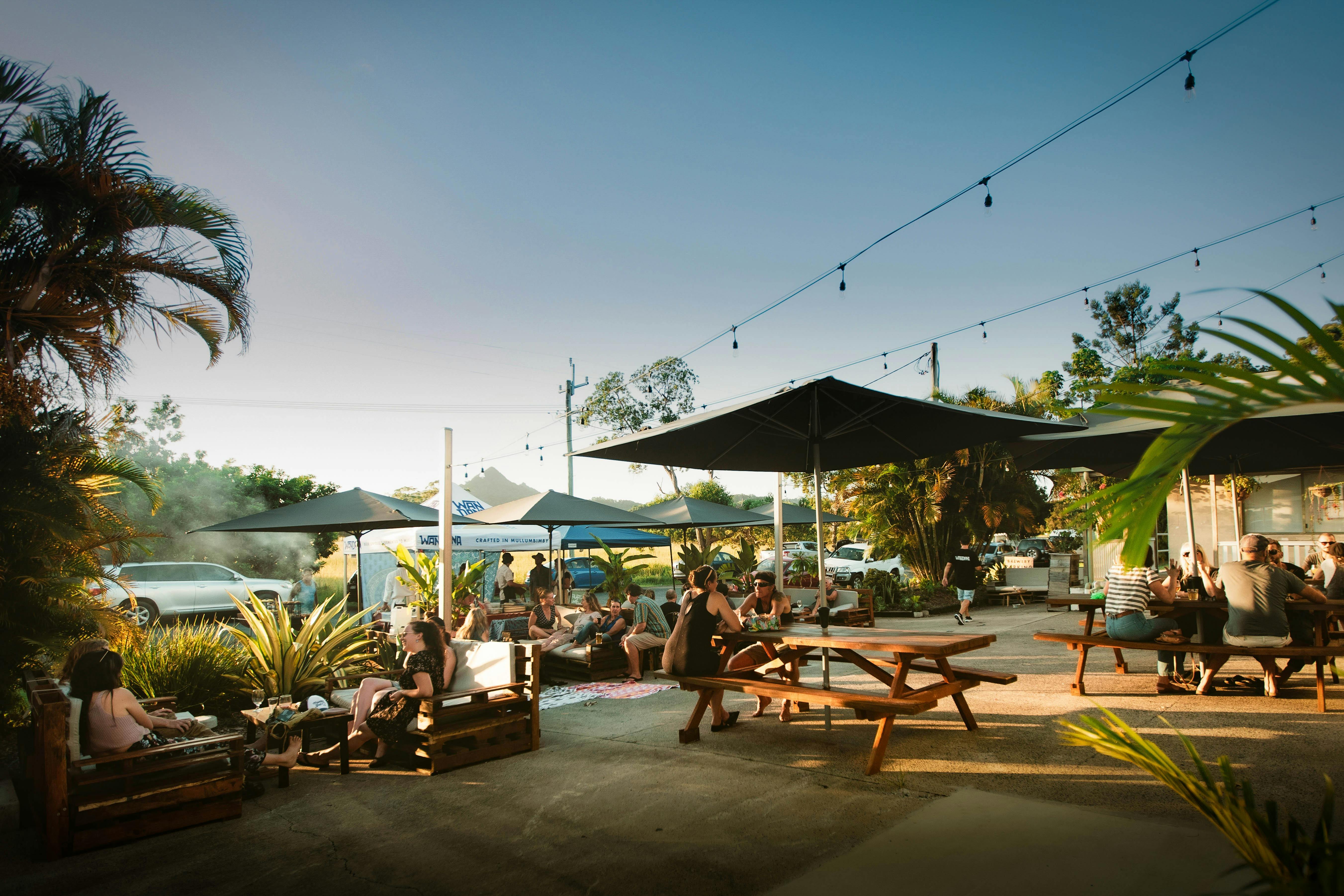 Beer Garden with Byron Hinterland views