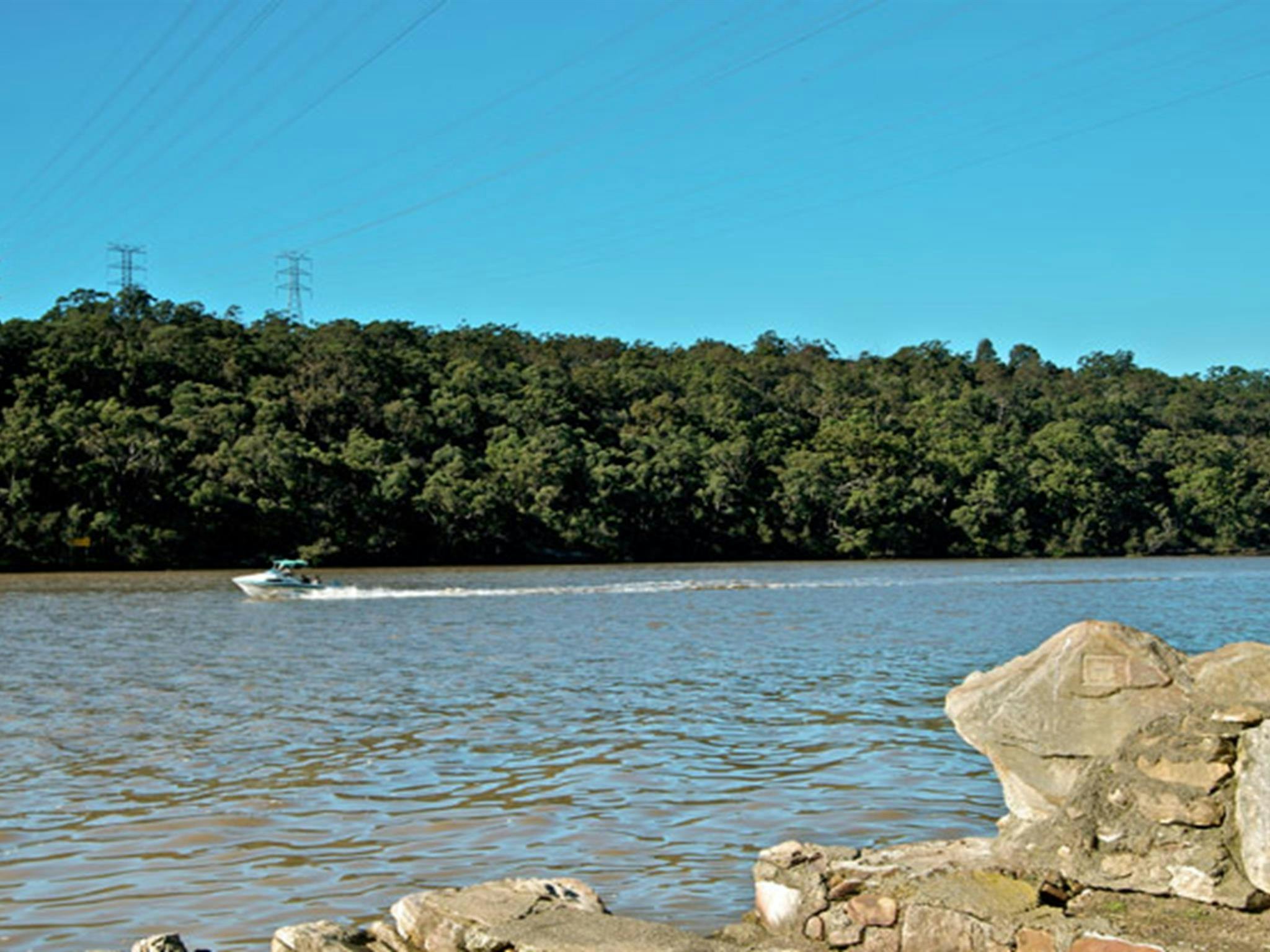 Someone waterskiing in Georges River National Park. Photo: John Spencer