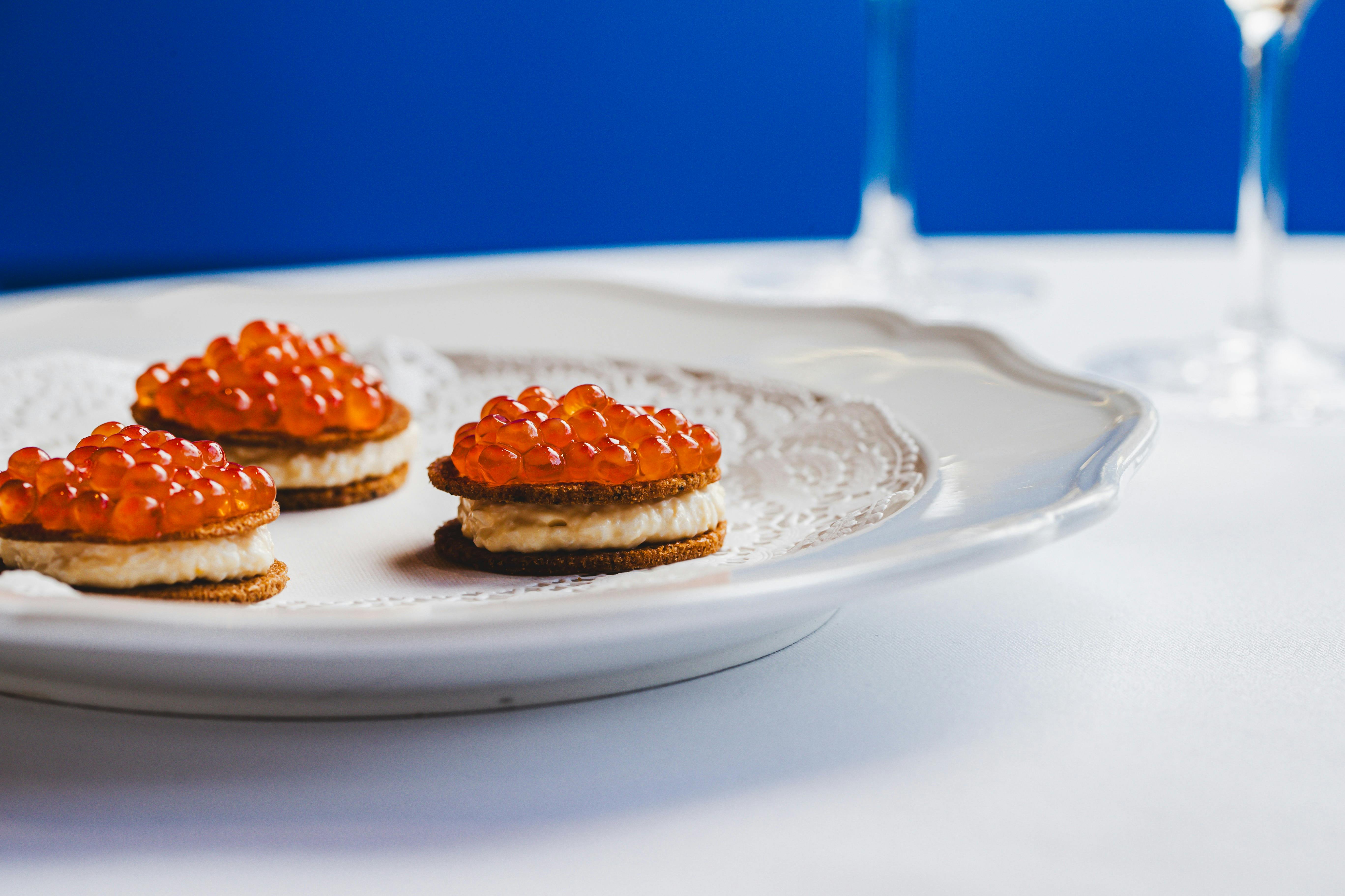 Salmon roe and egg sandwich at Ursula's Paddington