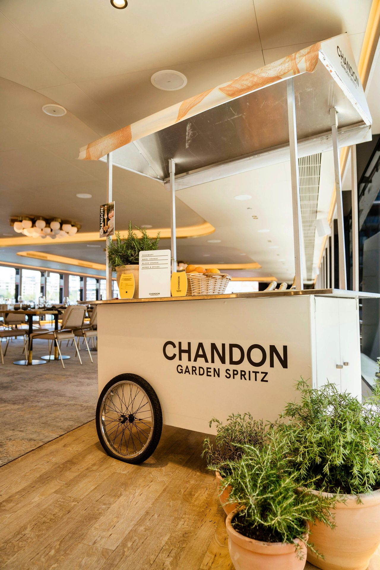 Chandon Bar Cart onboard The Jackson