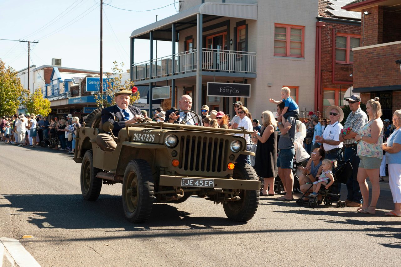 Military Vehicle in Anzac Day Parade Gunnedah
