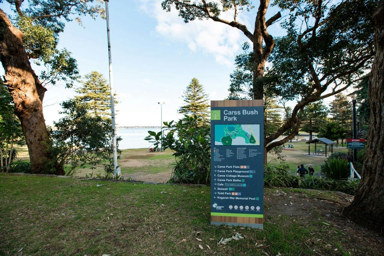 Carss Bush Park directory for various facilities