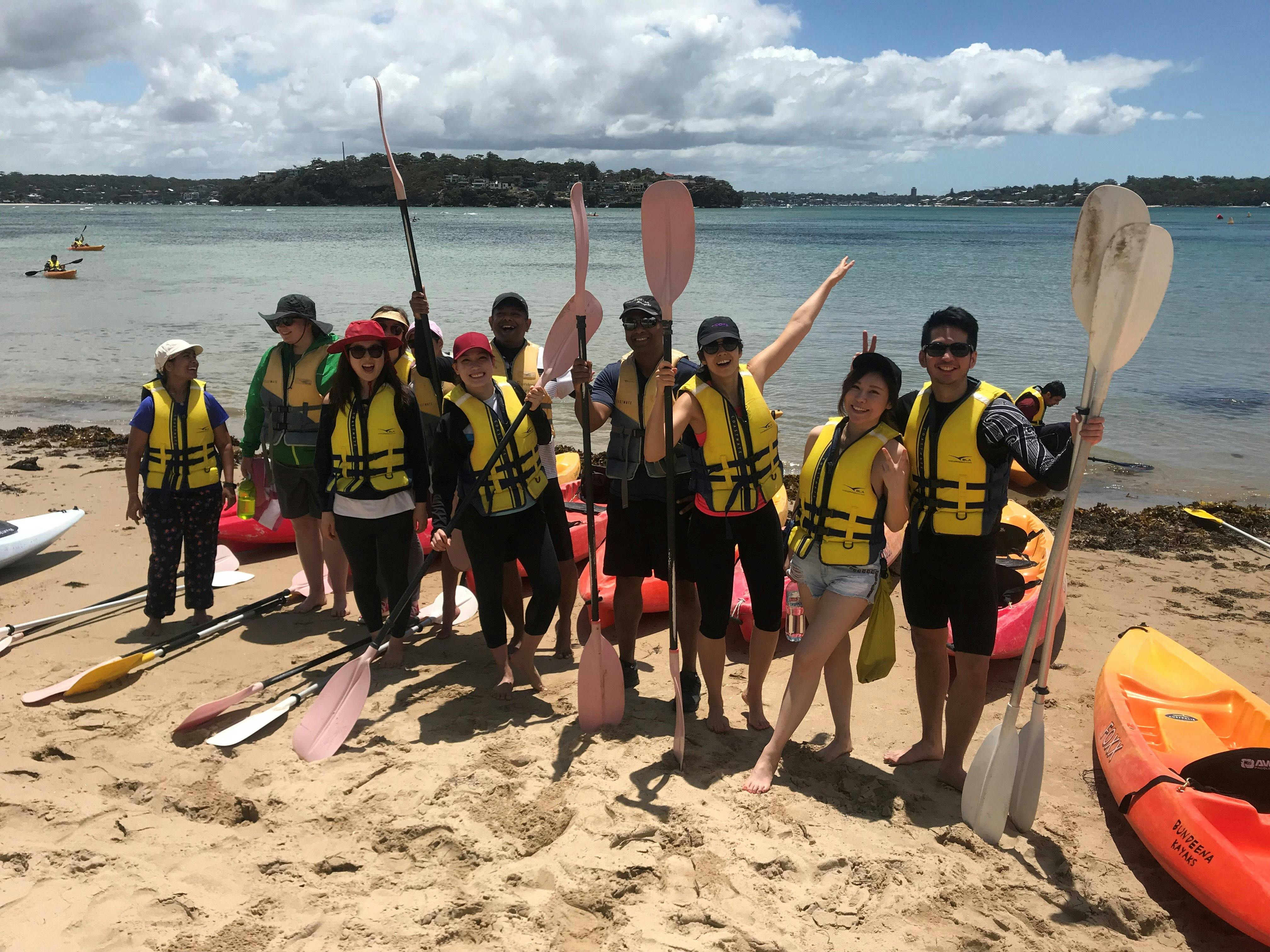 All abooard for our beach kayak tour