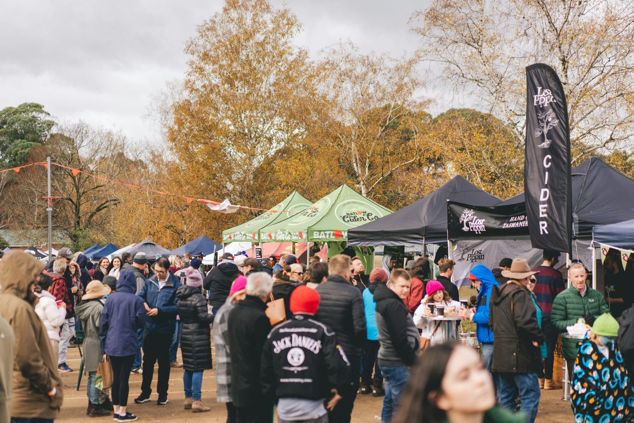 Enjoy the cider stalls on offer.