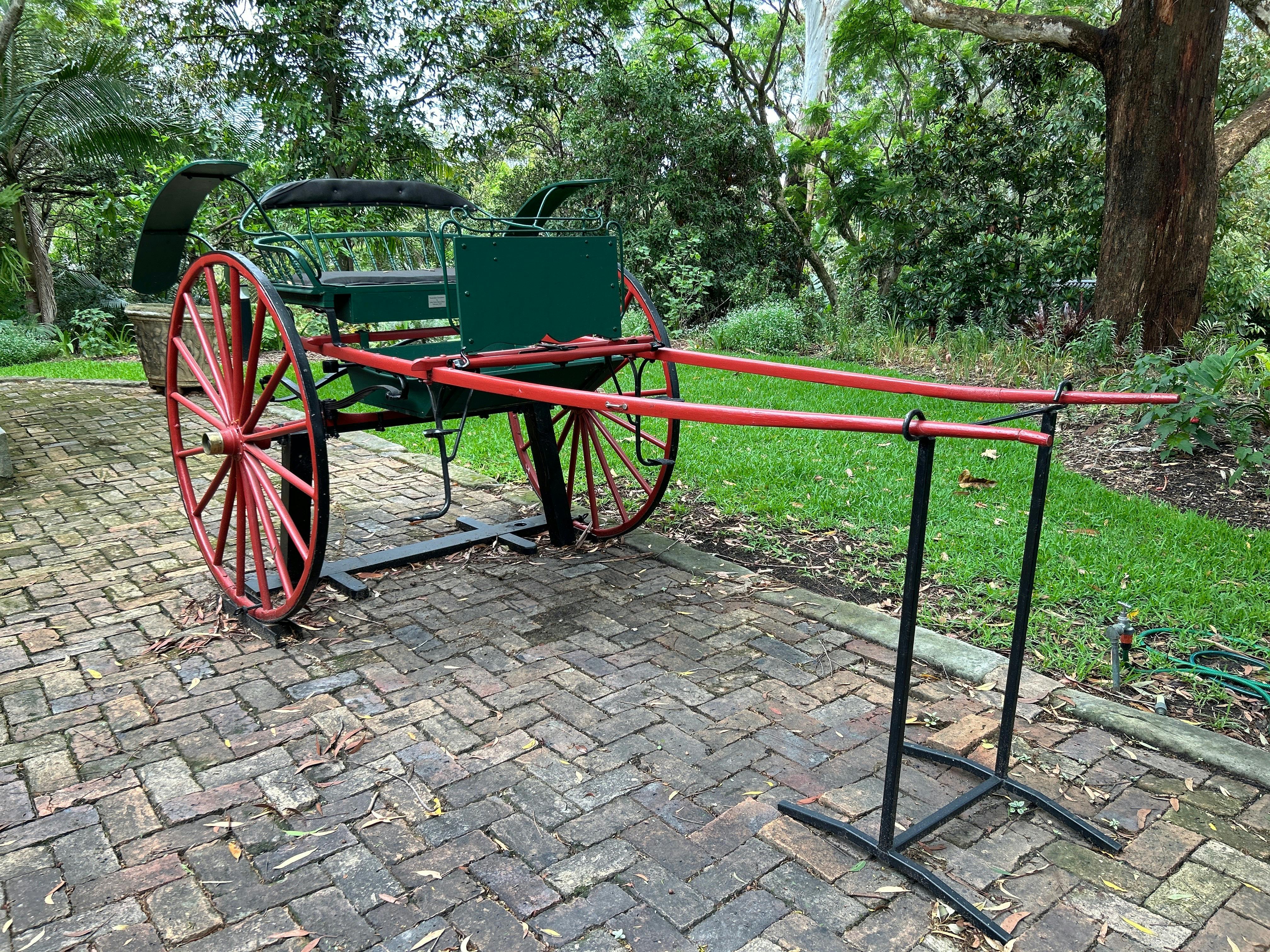 The buggy waiting to take the Brooks family for a ride