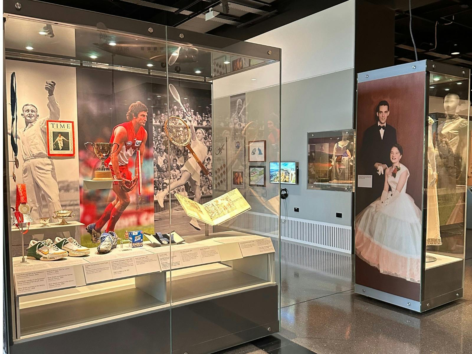 A display case in the gallery space, Bungambrawatha: Stories of Albury