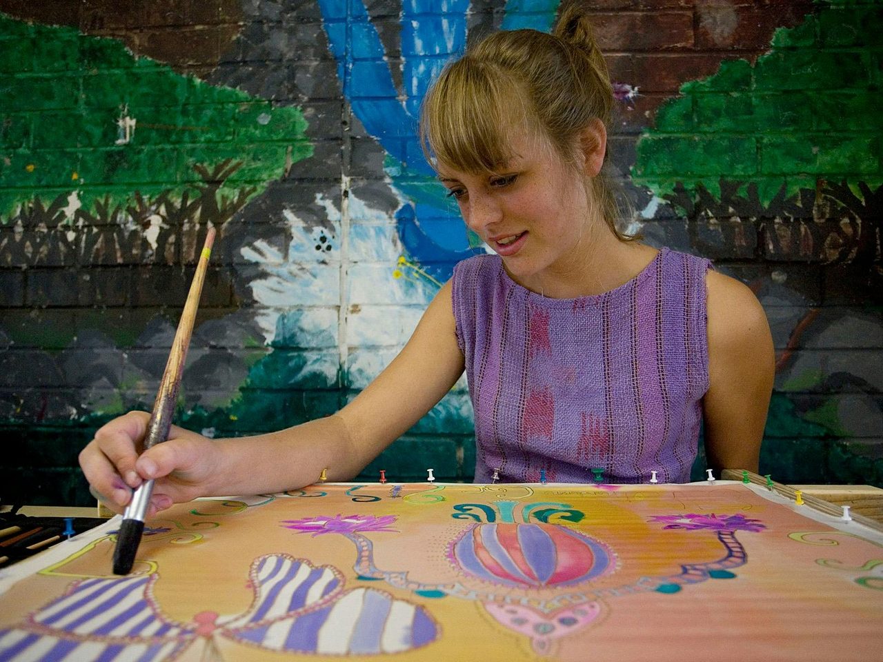 Girl painting
