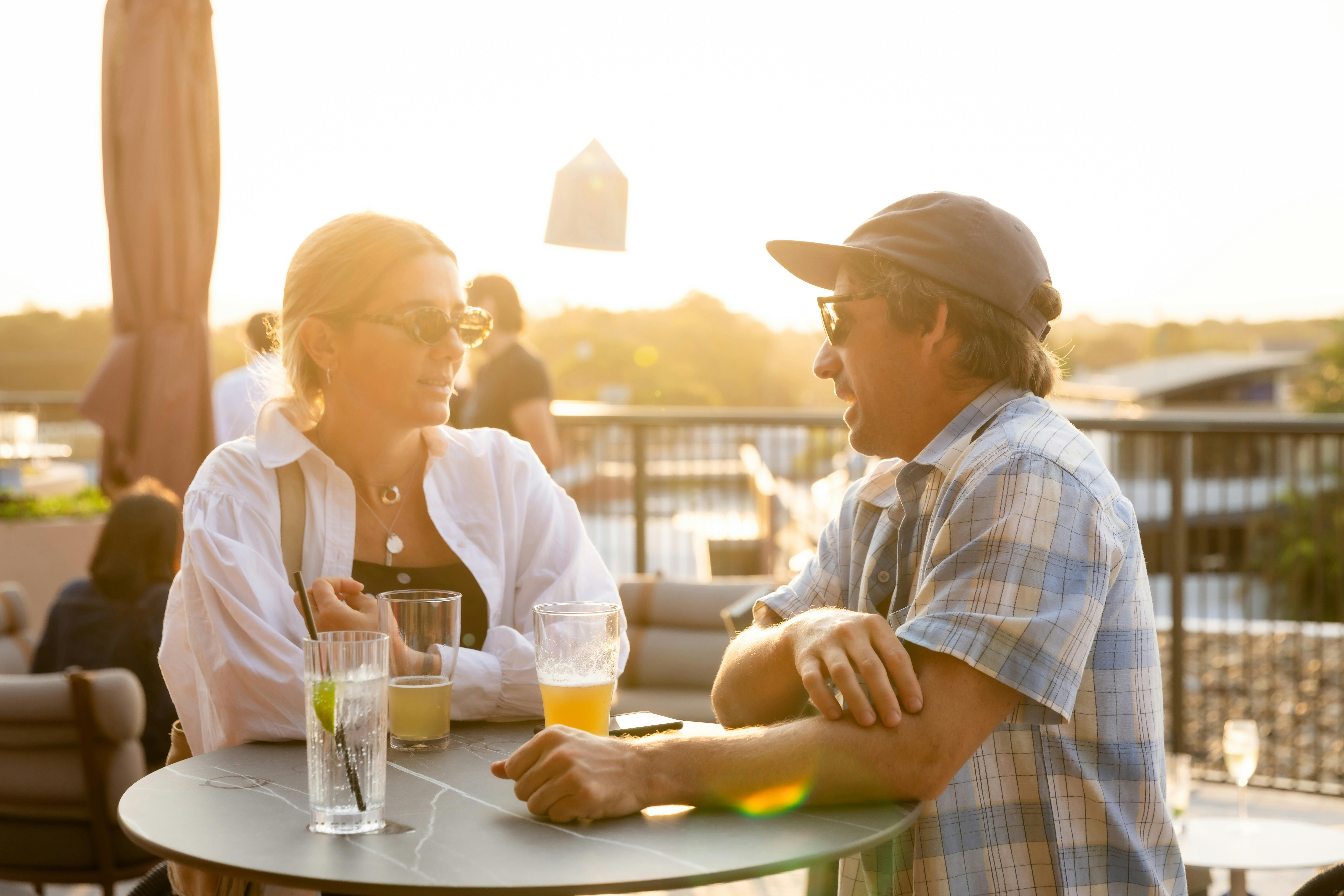 A sunset soiree at the rooftop bar