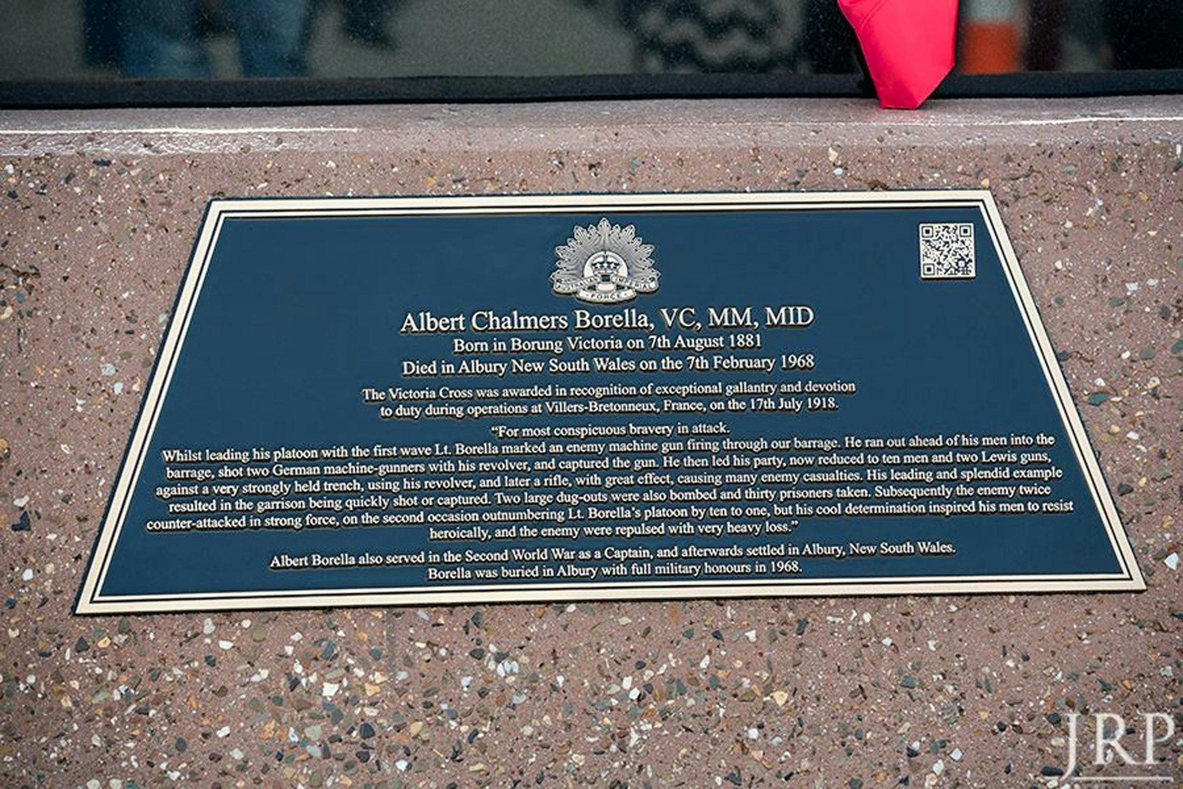 The Captain Borella memorial is a must see when visiting the Albury Wodonga region.