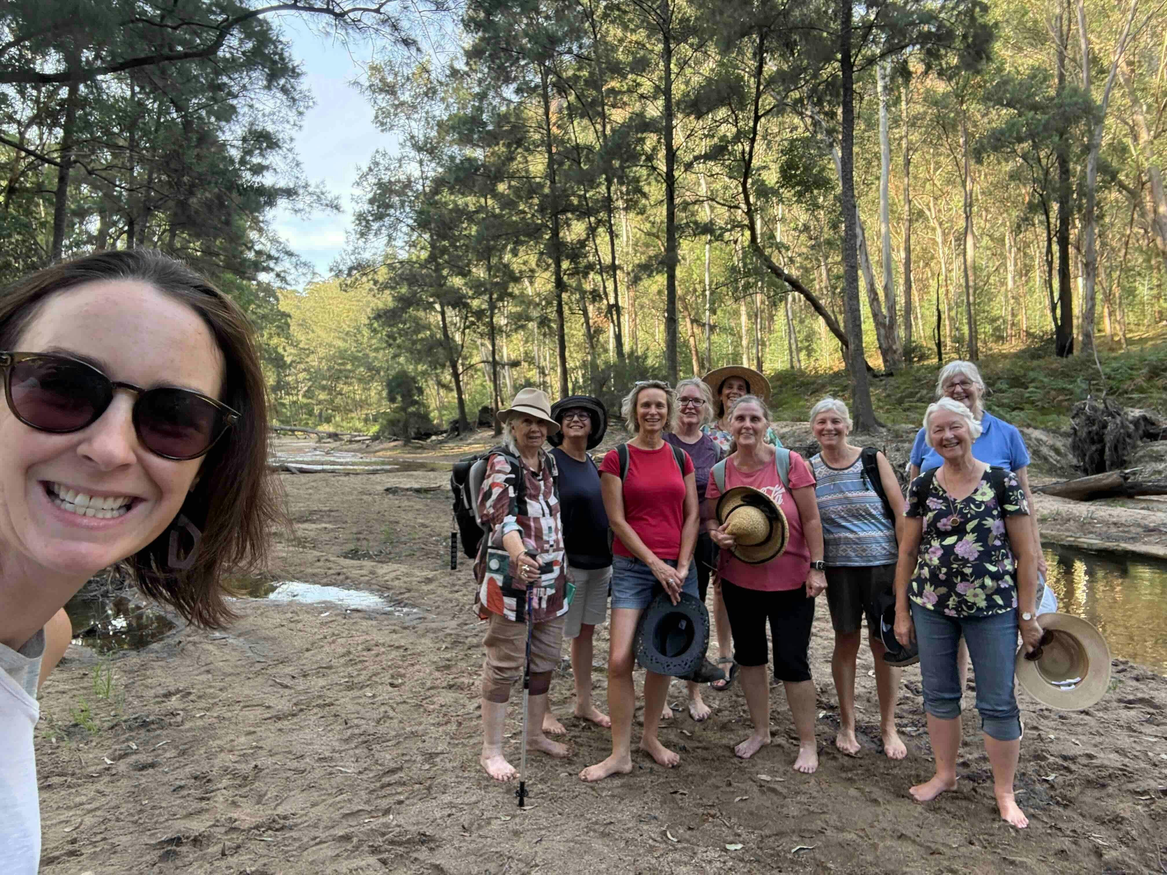 Artist group on Capertee bushwalk