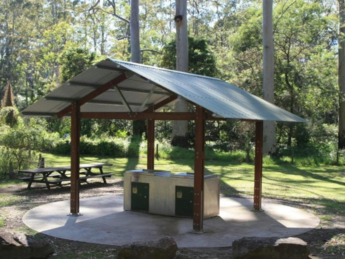 A barbecue shelter at Carter Creek picnic area in Lane Cove National Park. Photo: Nathan Askey-Doran