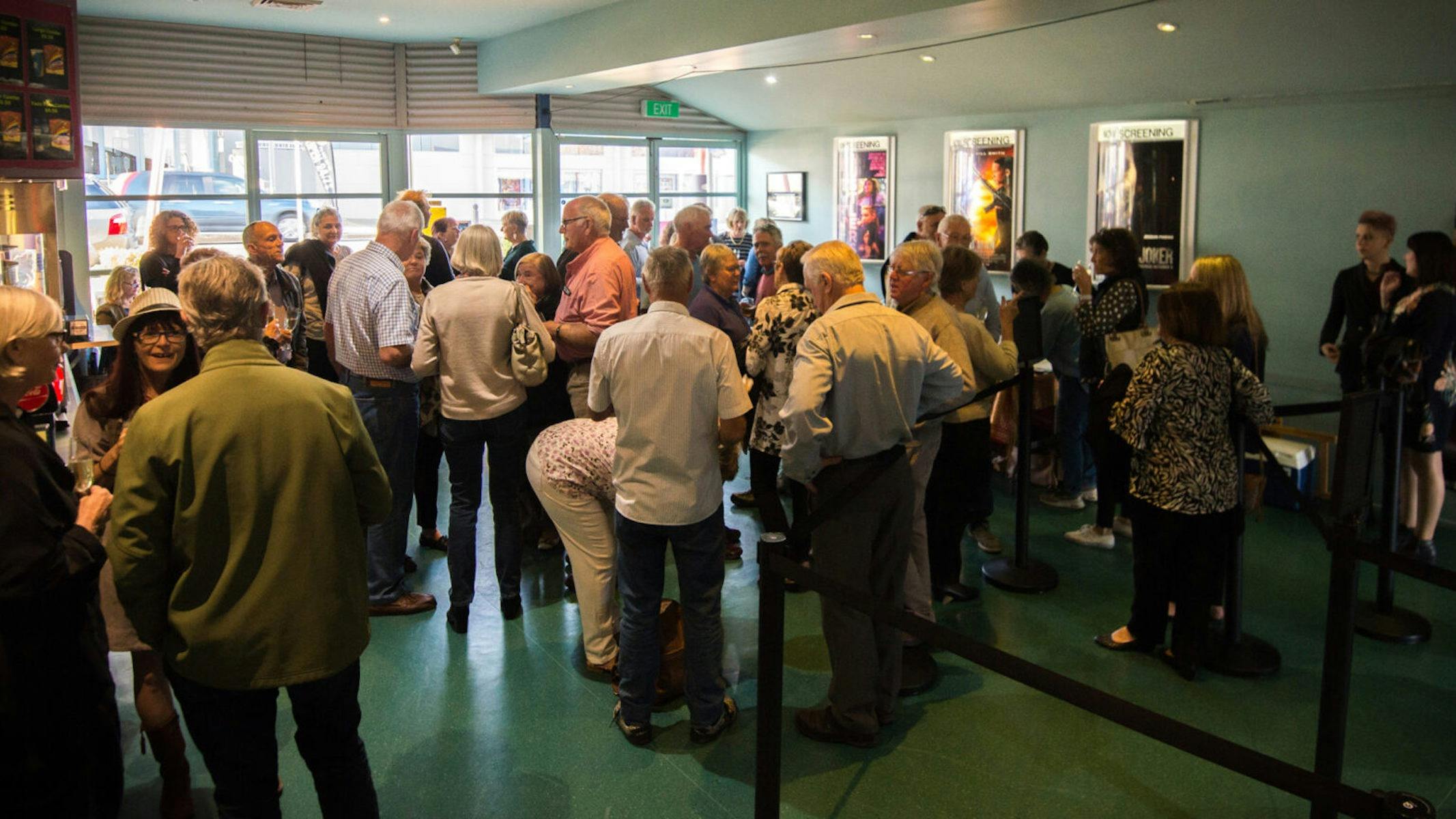 Film Festival audience in the foyer