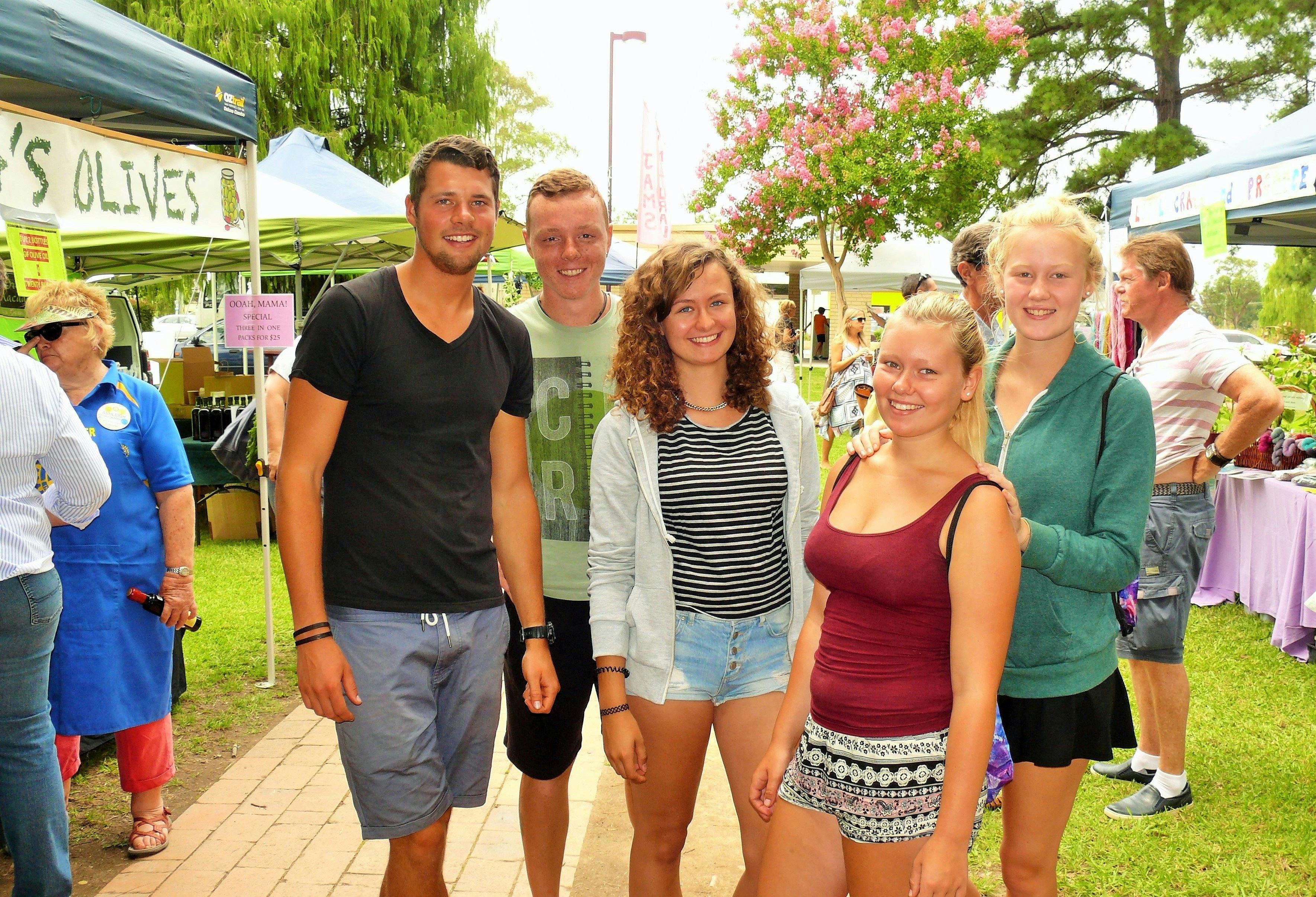 Shopper smiles at Gloucester Farmers Market