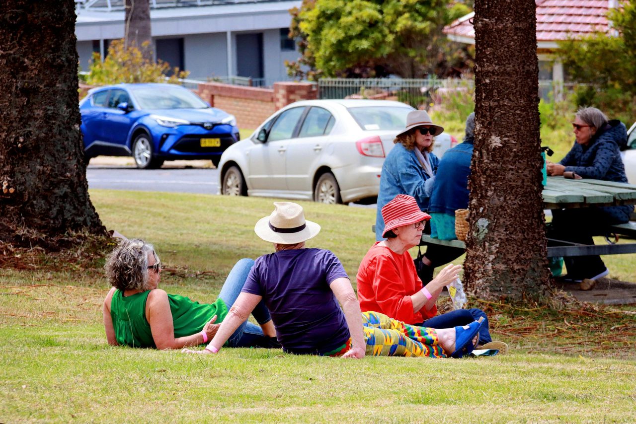 Relaxing at Headland Writers Festival