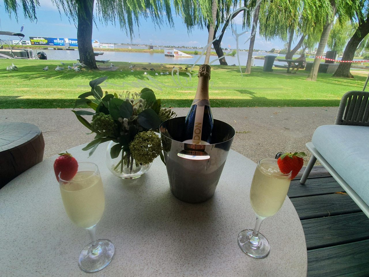 Mulwala Water Ski Club Malibu Deck relax here before the INXSive live and free show