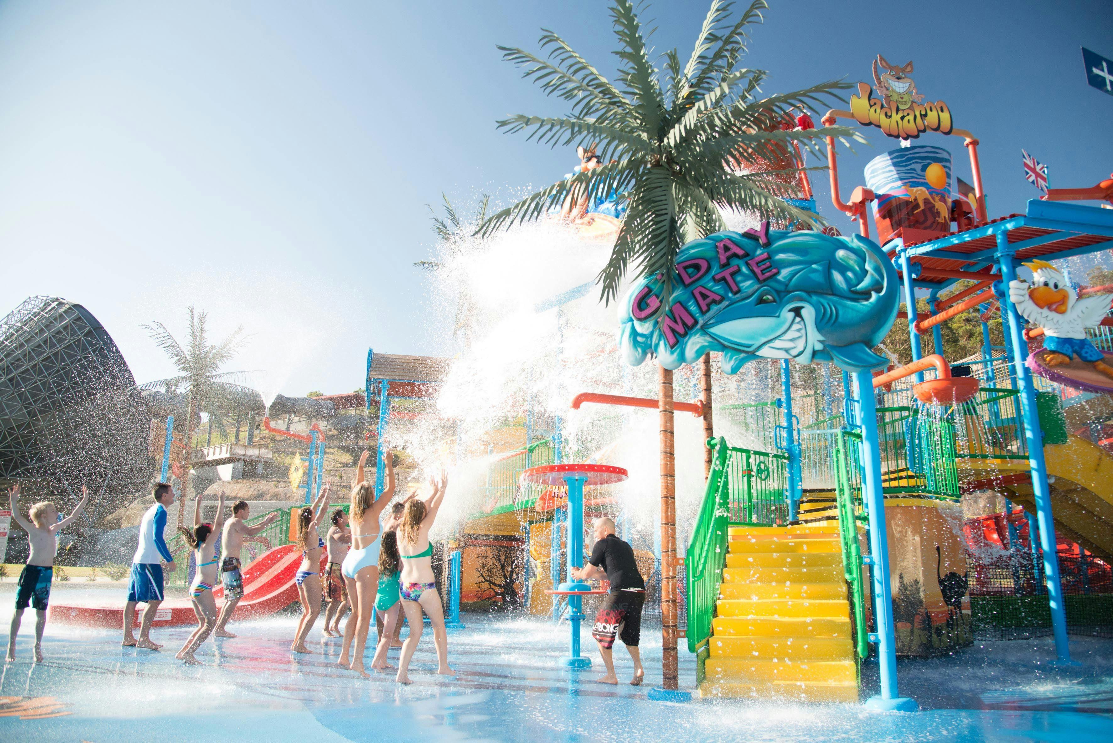 Banjo's Billabong largest Aqua Play structure in Southern Hemispehere