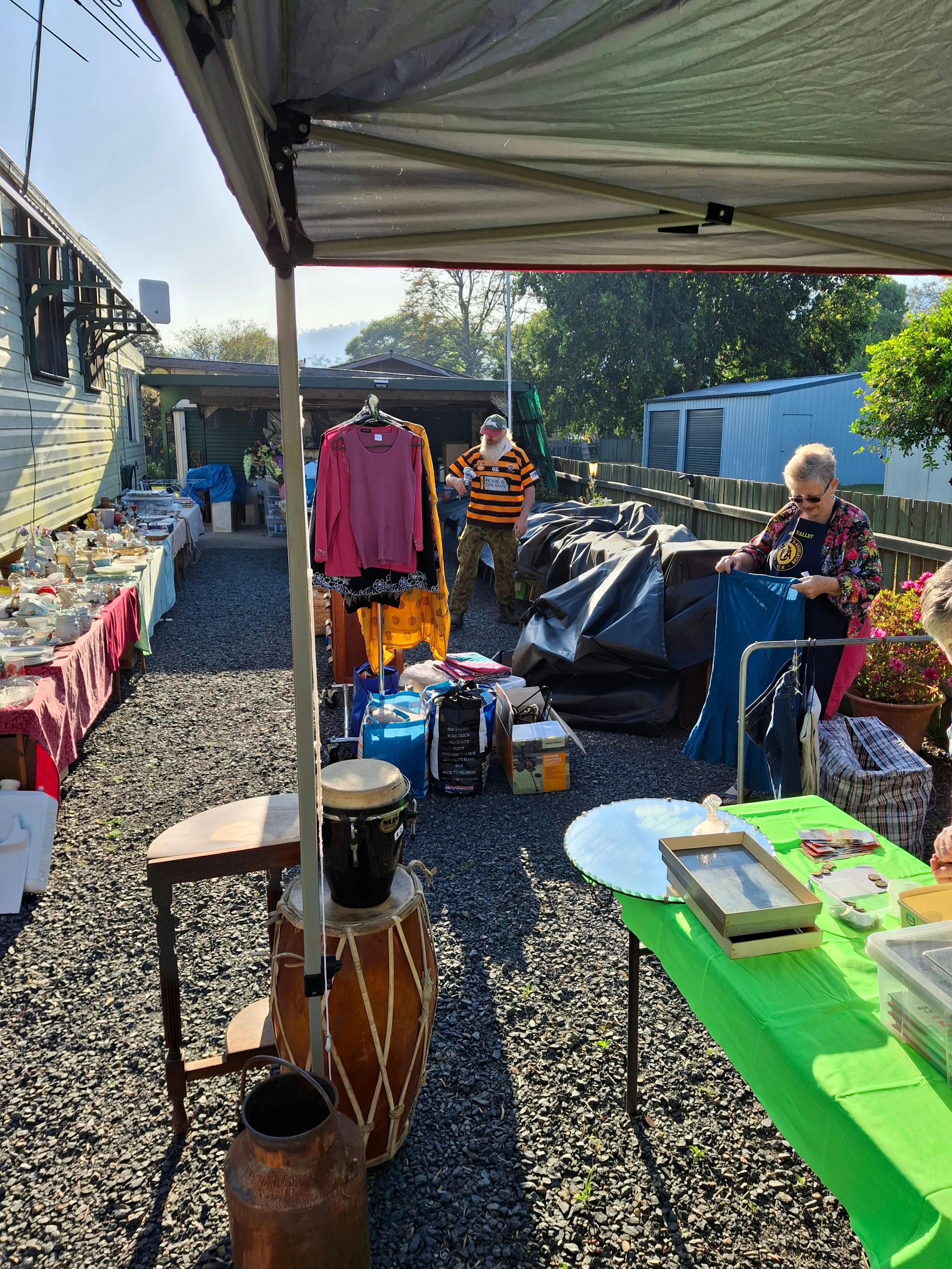 Giant Garage Sale Setup