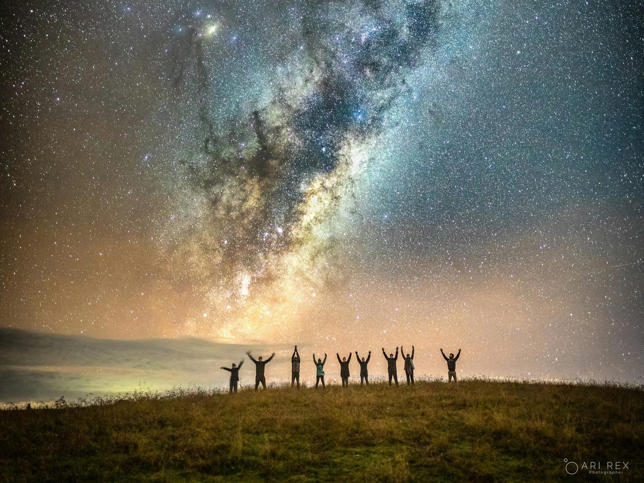 Photographers under the Milky Way