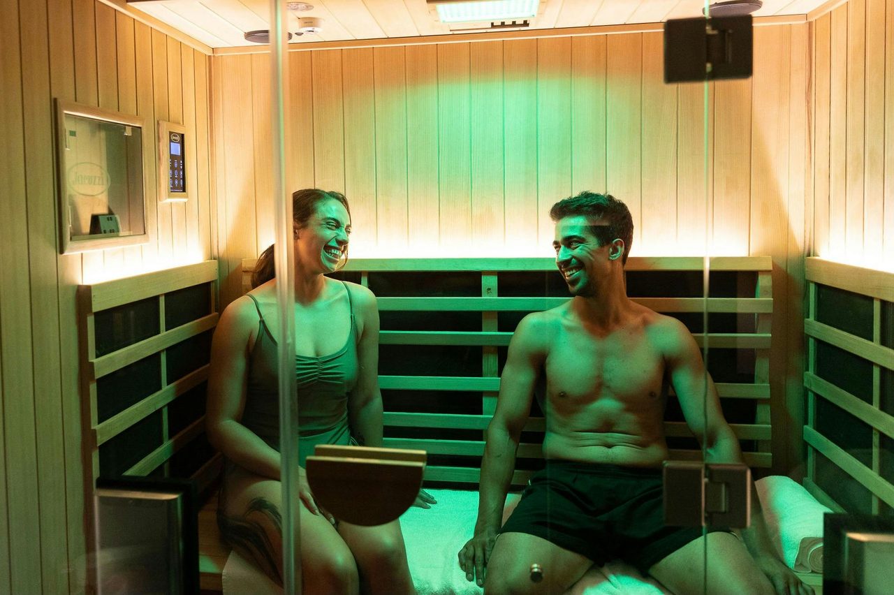 State-of-the-art Infrared Saunas (with Bluetooth speakers) that accommodate singles or couples