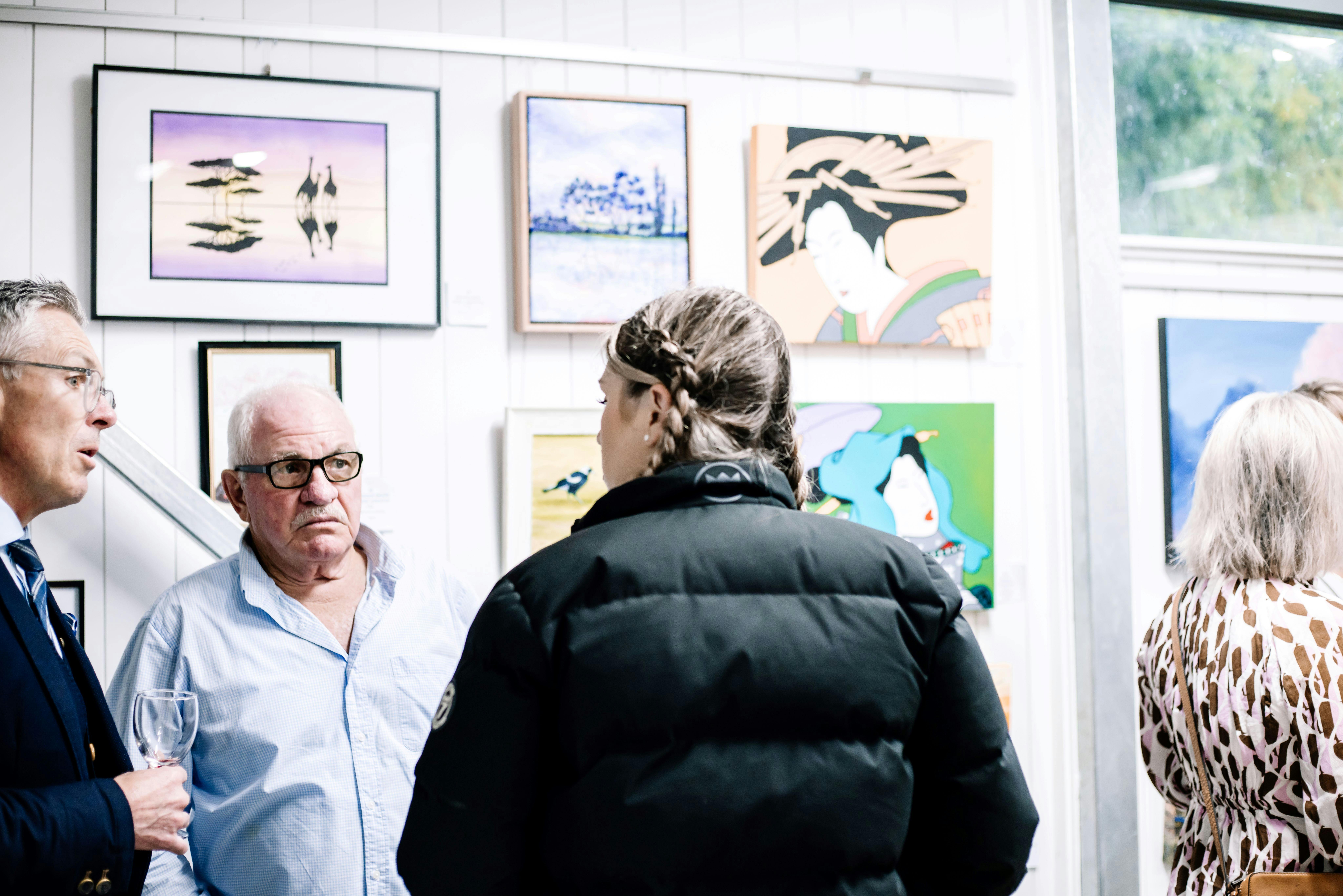 Visitors on opening night