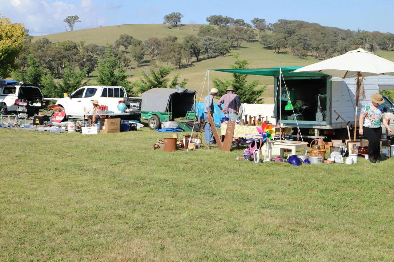 A perfect rural backdrop for the swap meet