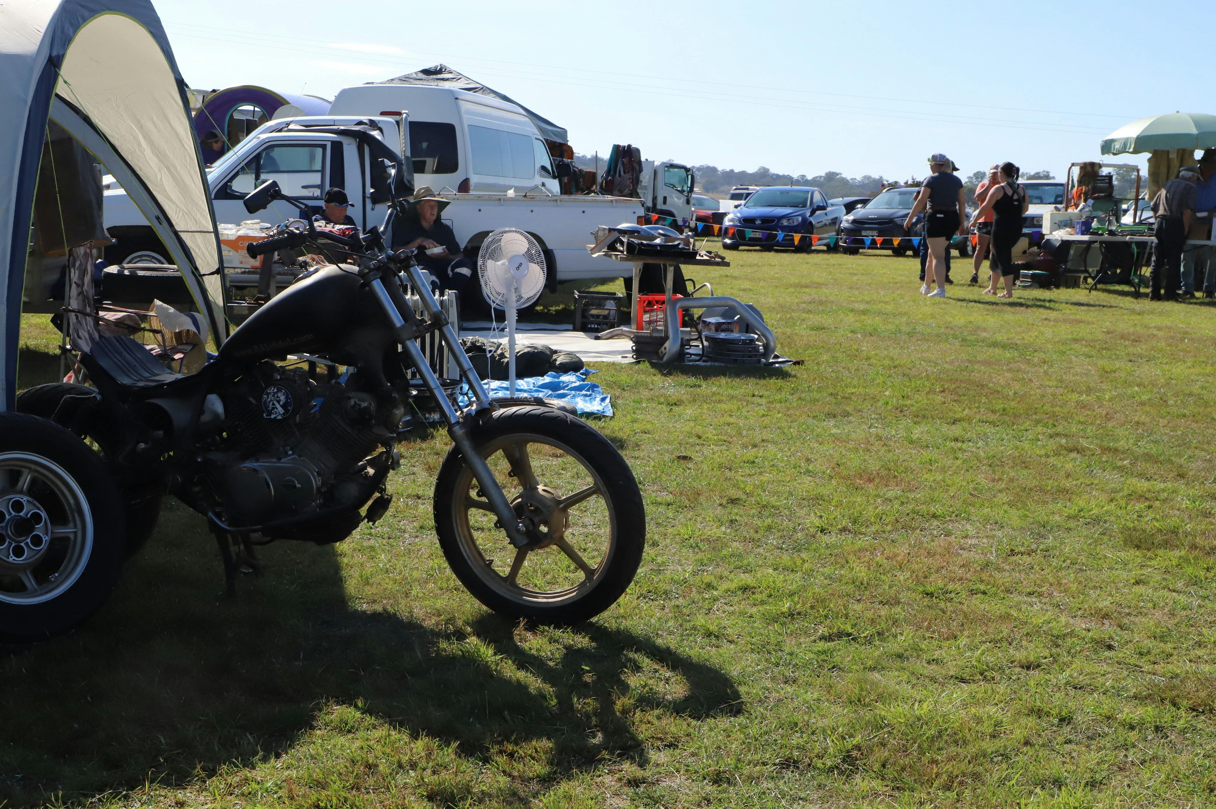 Bikes at a swap meet