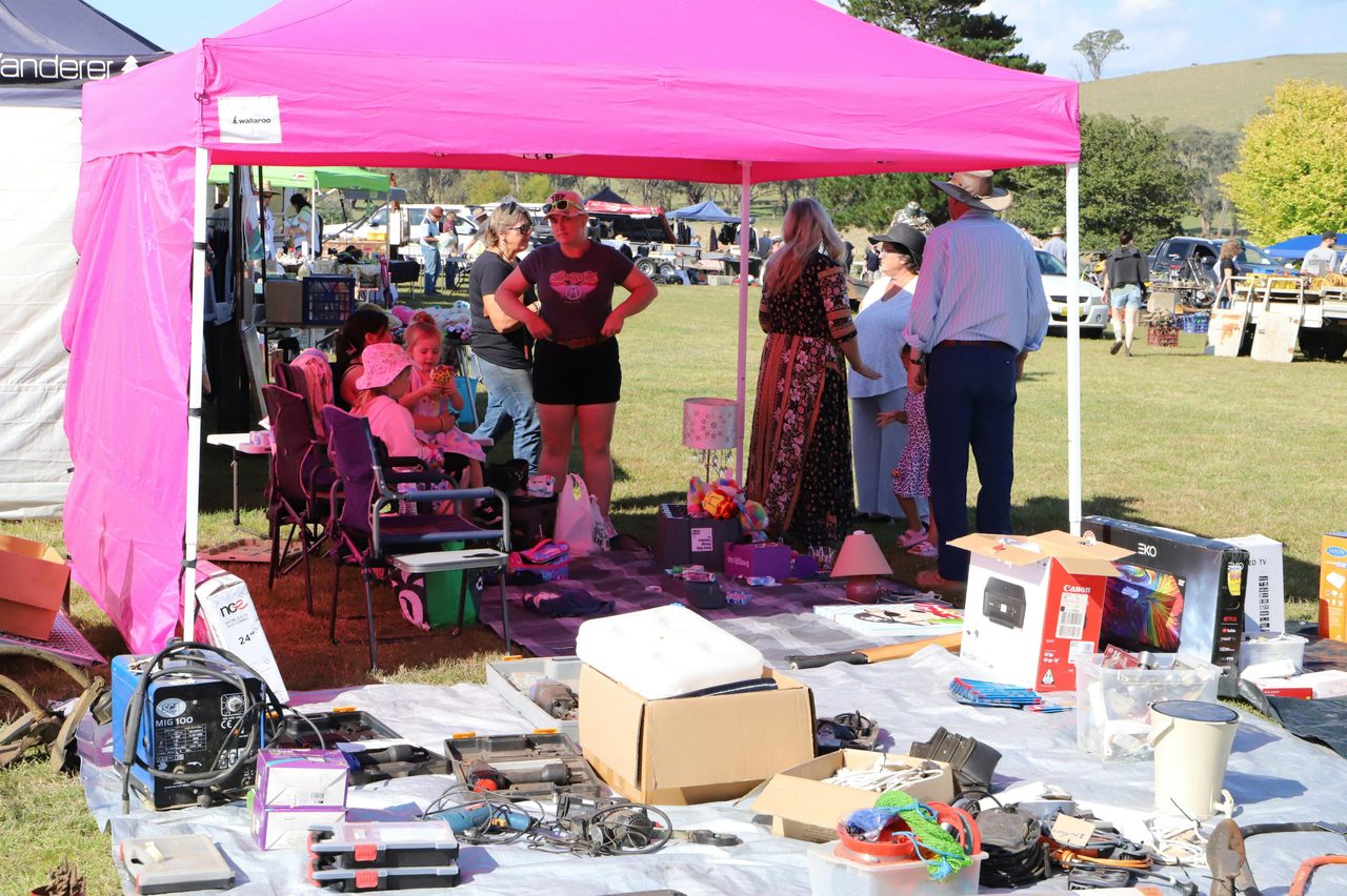 Pretty in pink at the swap meet