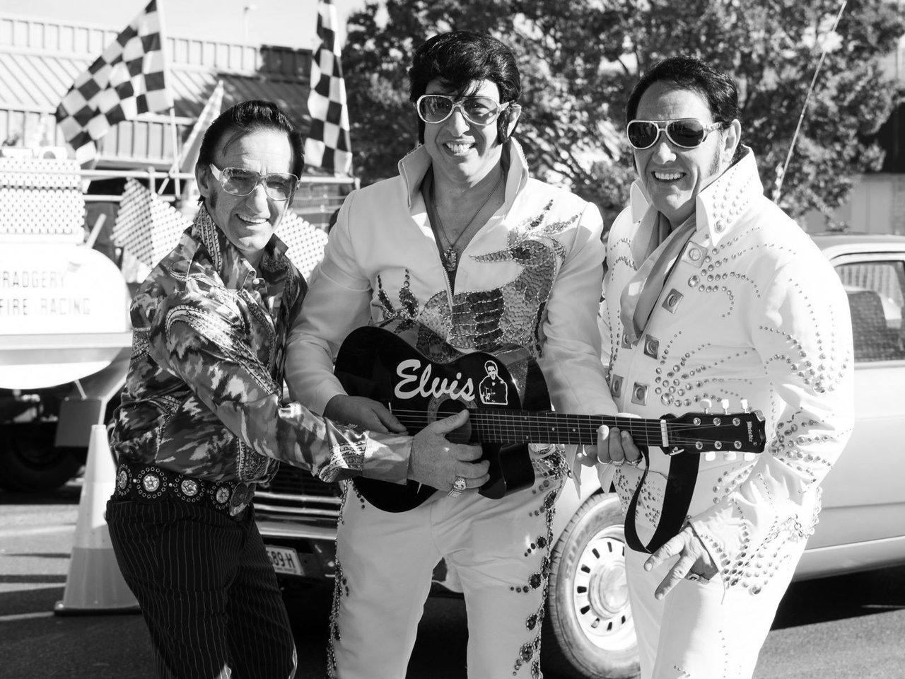 Elvii in the Northparkes Mines Street Parade at Parkes Elvis Festival